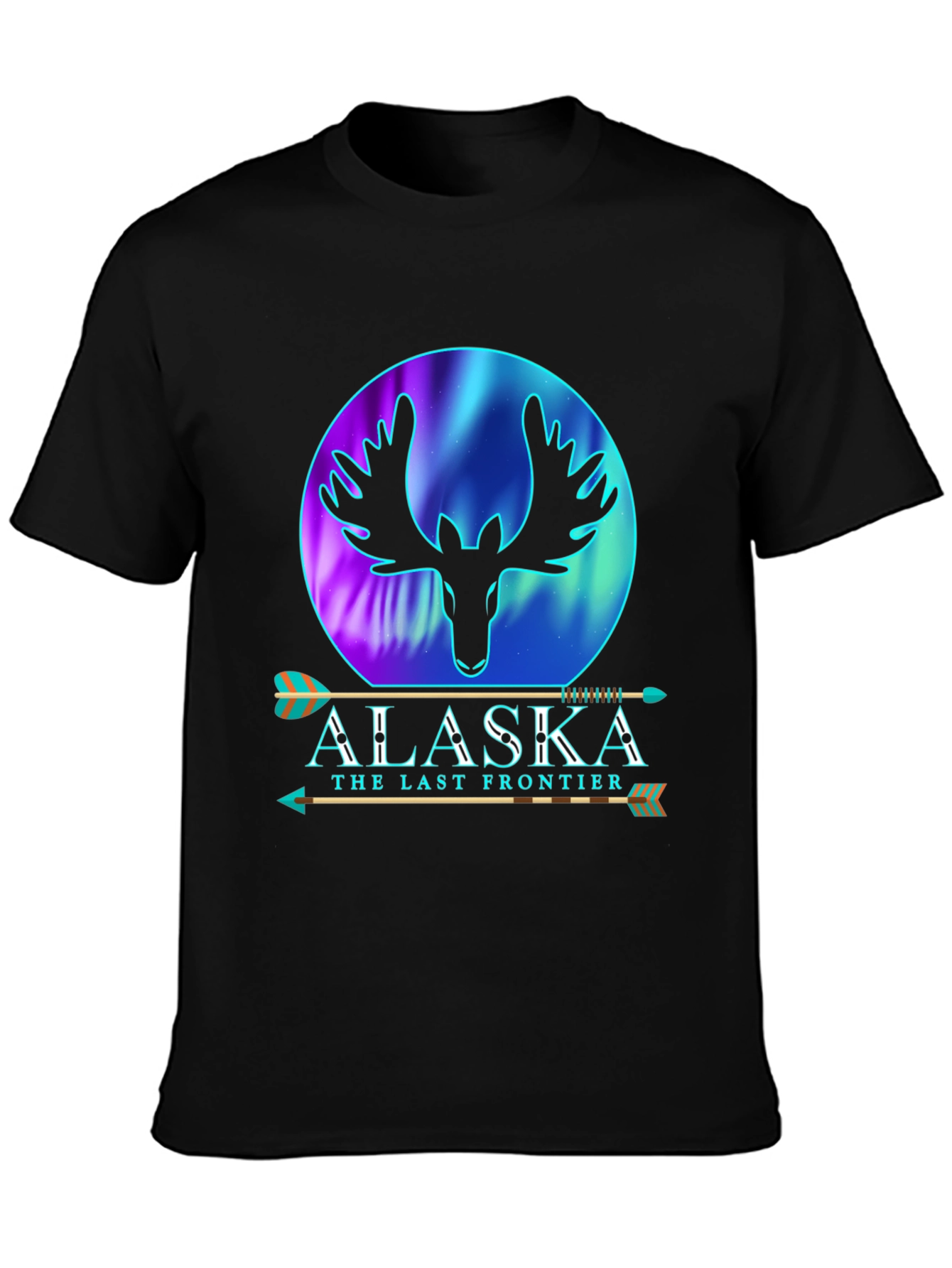 Alaska Last Frontier Moose Graphic T-Shirt