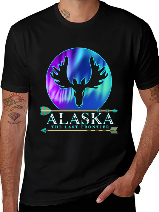 Alaska Last Frontier Moose Graphic T-Shirt