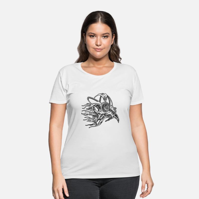 Black and white skull listening to music