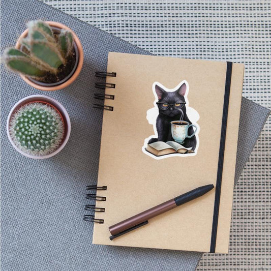 black cat reading book 4 animals