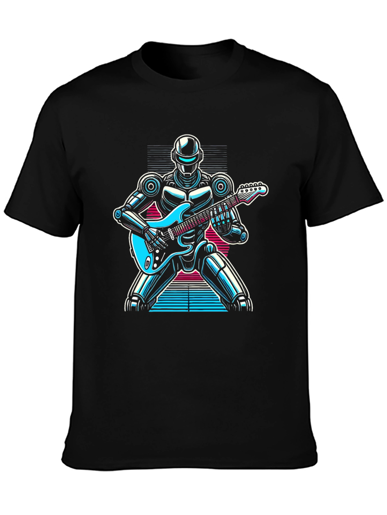 Robot Guitarist Graphic T-Shirt