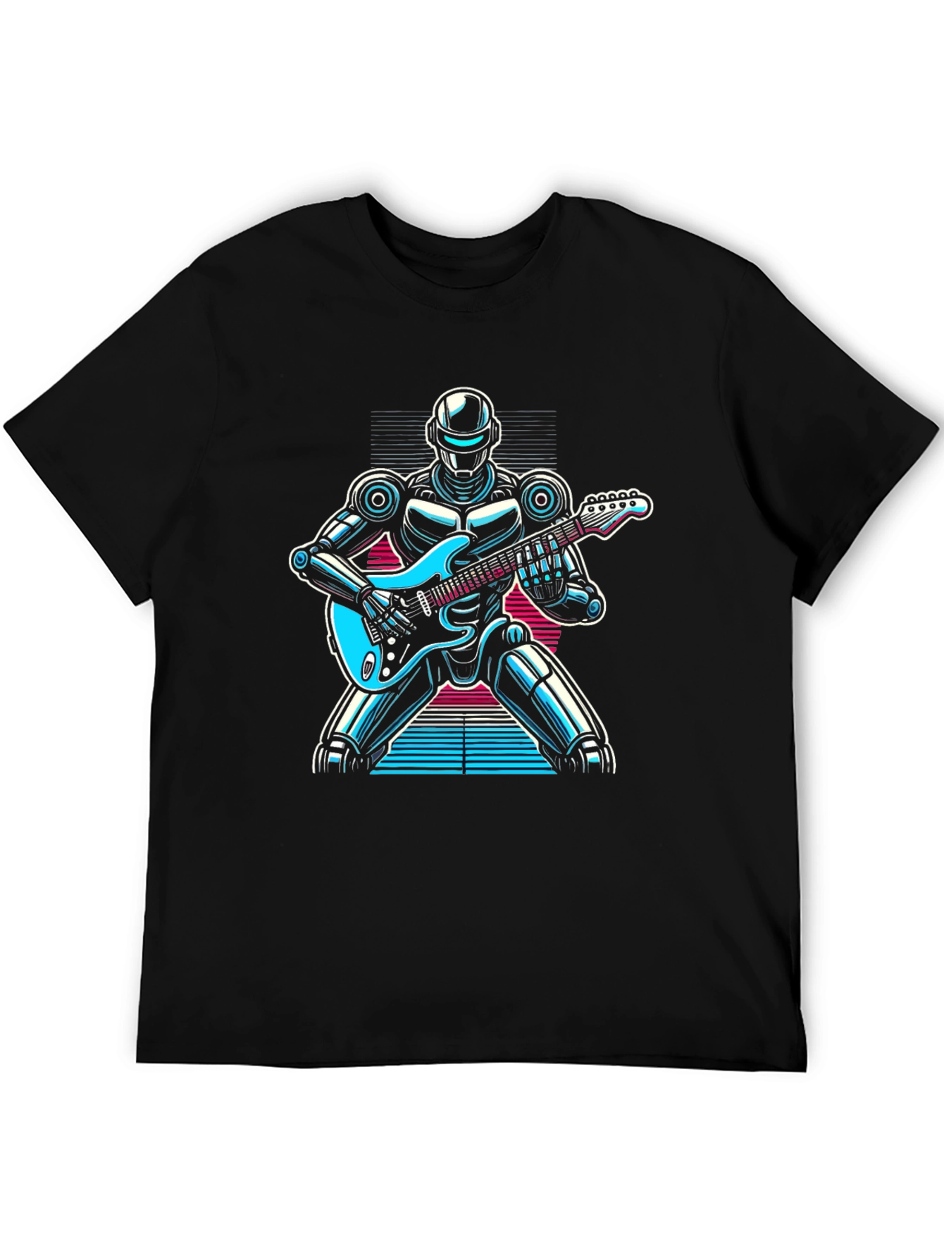 Robot Guitarist Graphic T-Shirt