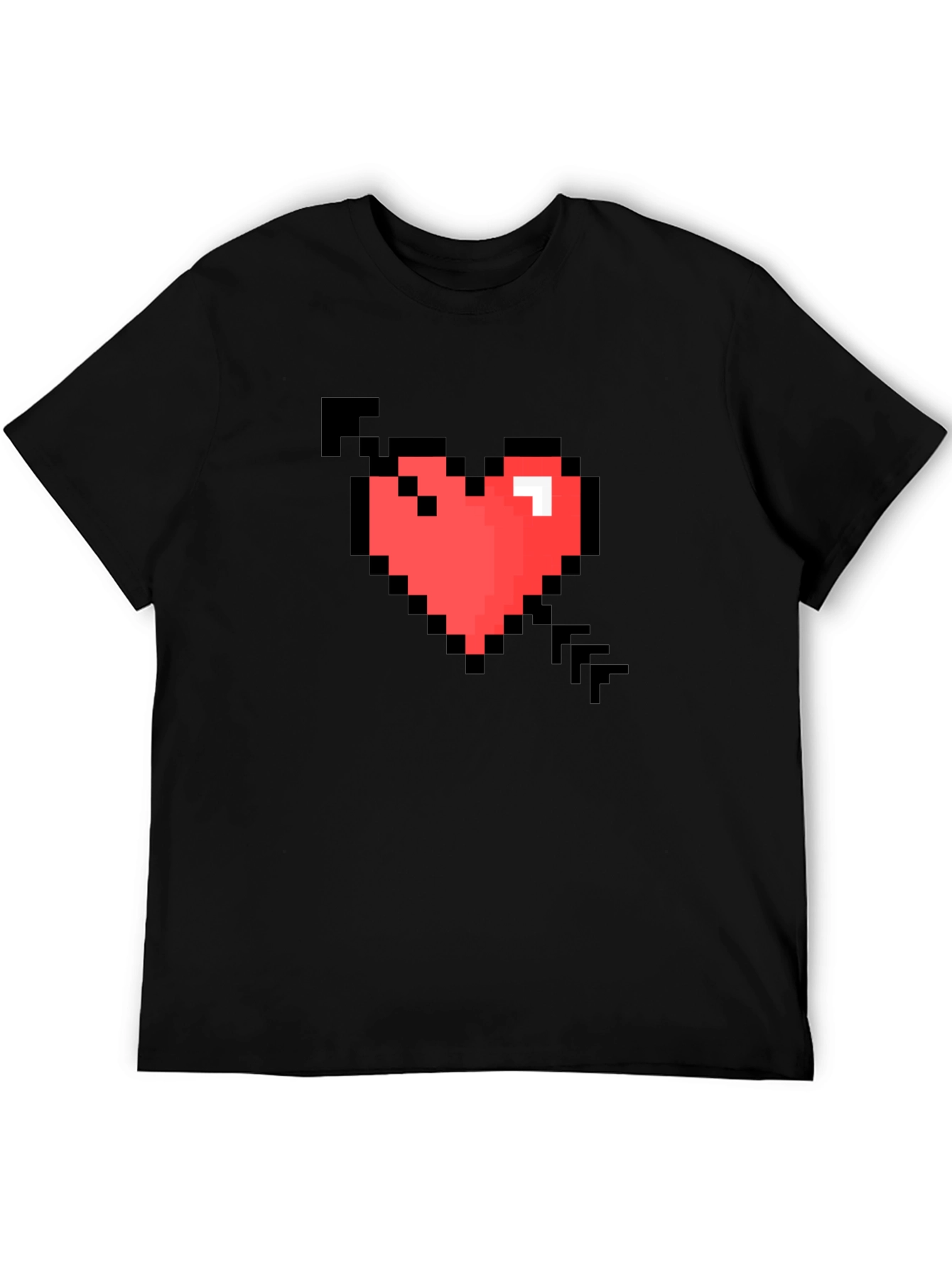 Pixel Heart Arrow Graphic T-Shirt - Retro Gaming Style