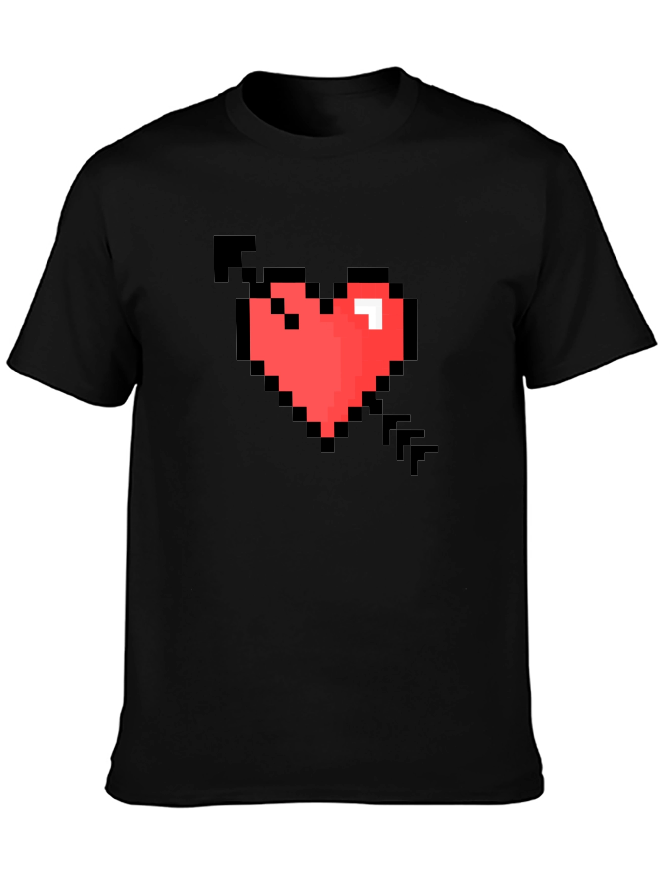 Pixel Heart Arrow Graphic T-Shirt - Retro Gaming Style