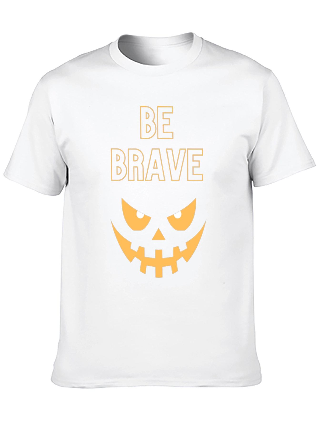 Be Brave Halloween Tee - Pumpkin Face Graphic T-Shirt