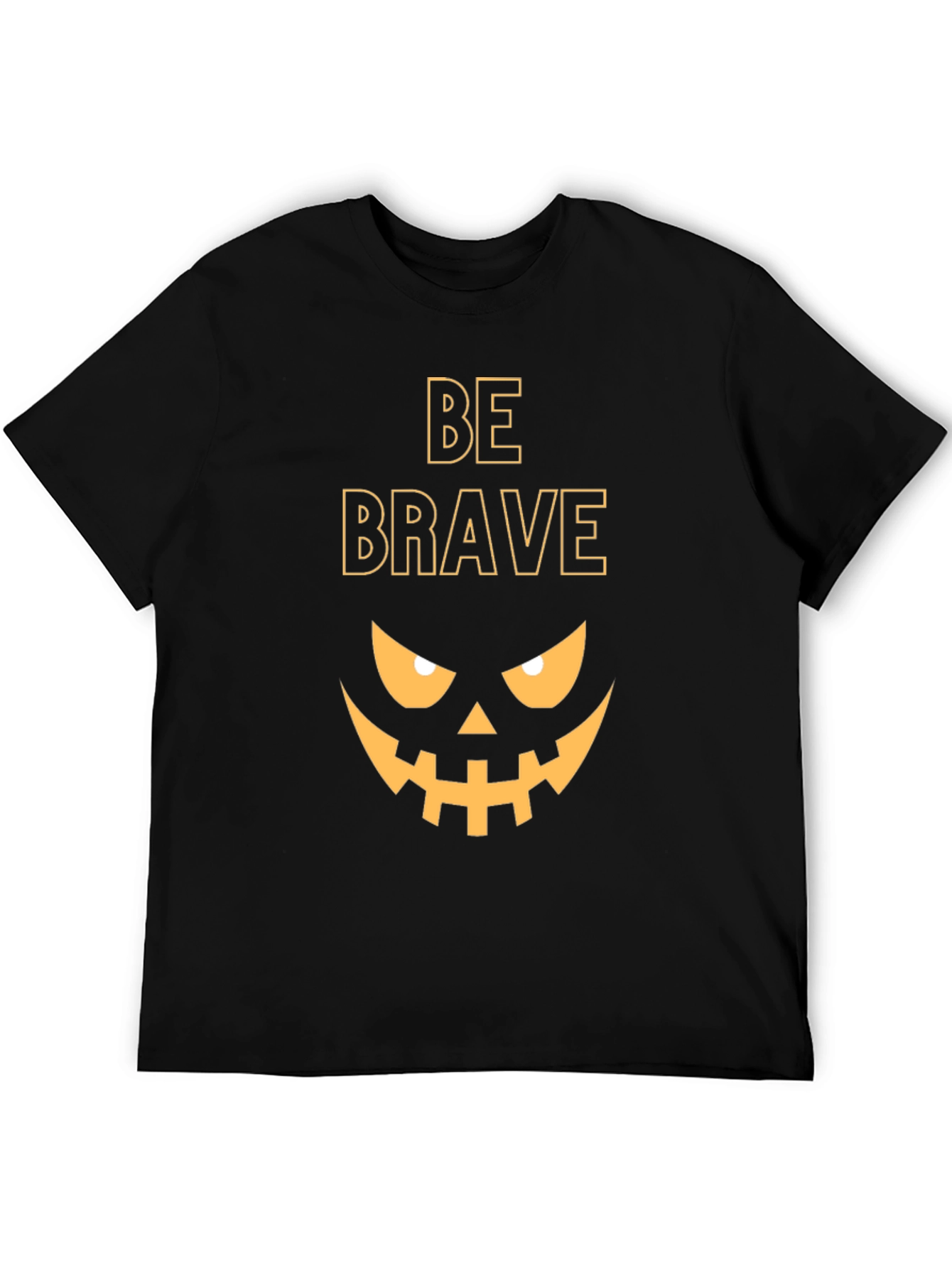 Be Brave Halloween Tee - Pumpkin Face Graphic T-Shirt