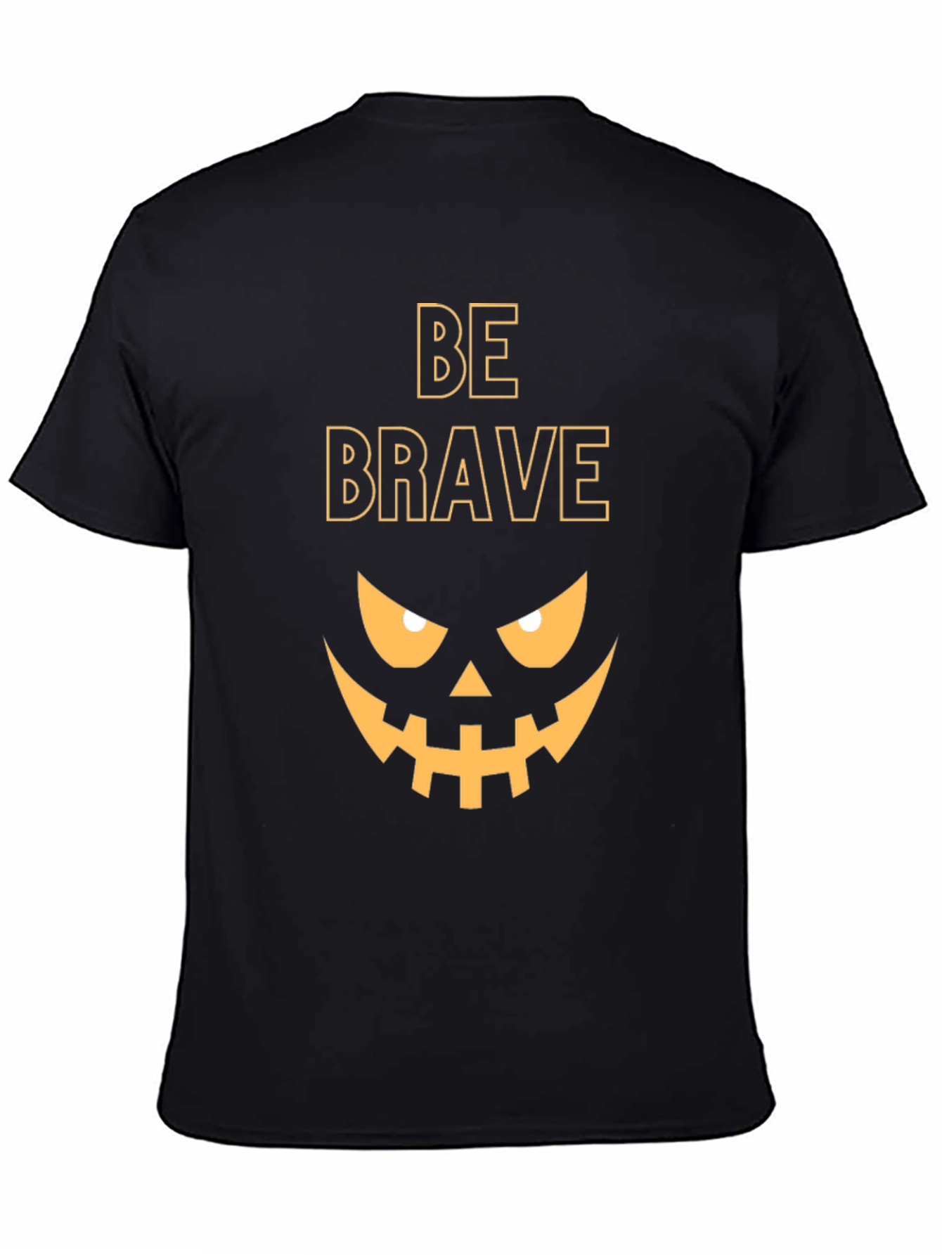 Be Brave Halloween Tee - Pumpkin Face Graphic T-Shirt