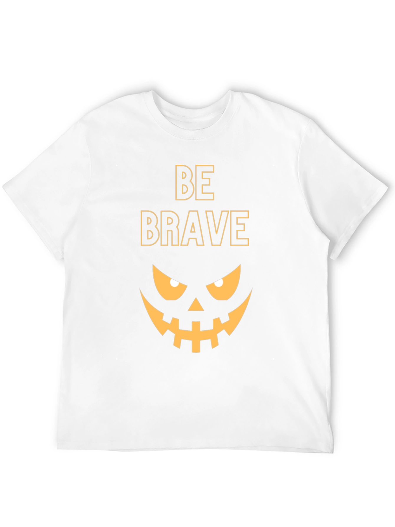 Be Brave Halloween Tee - Pumpkin Face Graphic T-Shirt