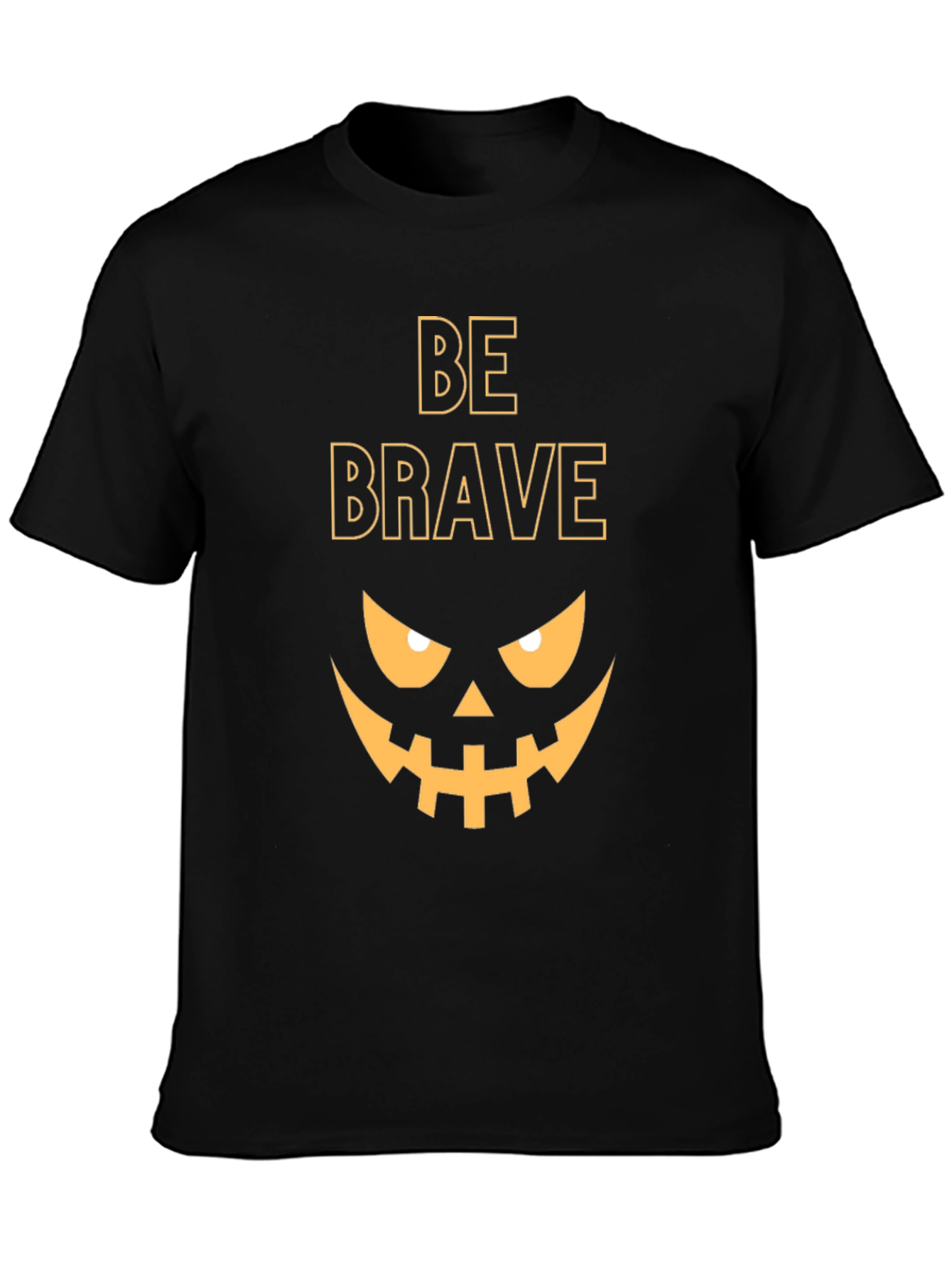 Be Brave Halloween Tee - Pumpkin Face Graphic T-Shirt