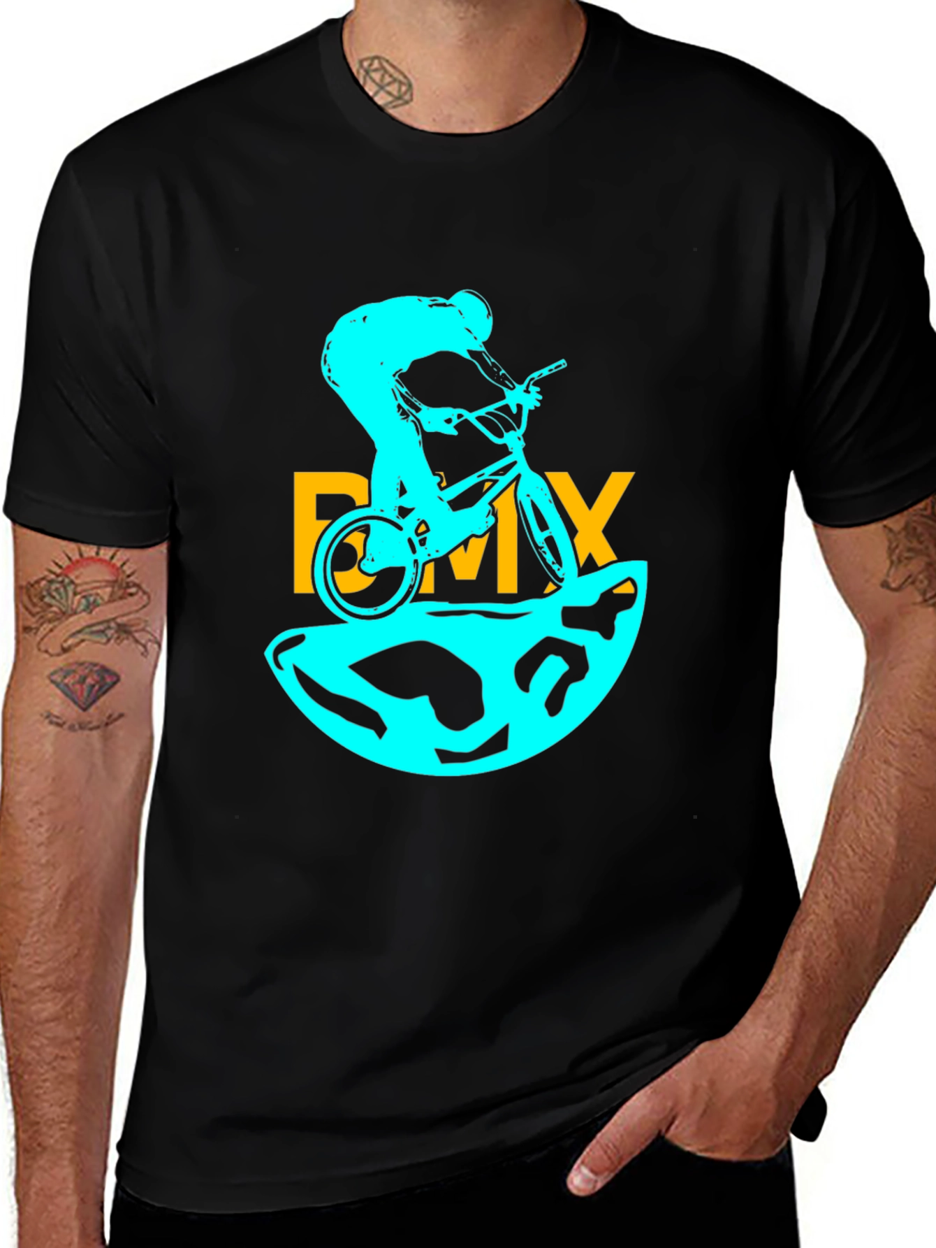 BMX Rider Graphic Tee - Black