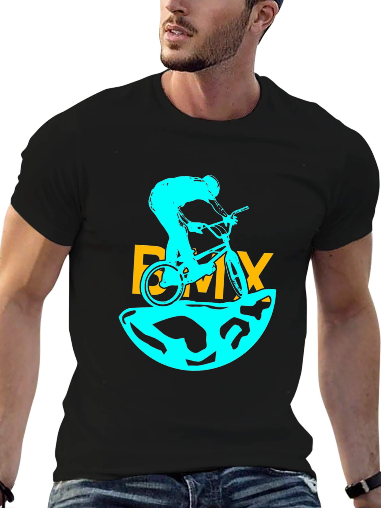 BMX Rider Graphic Tee - Black