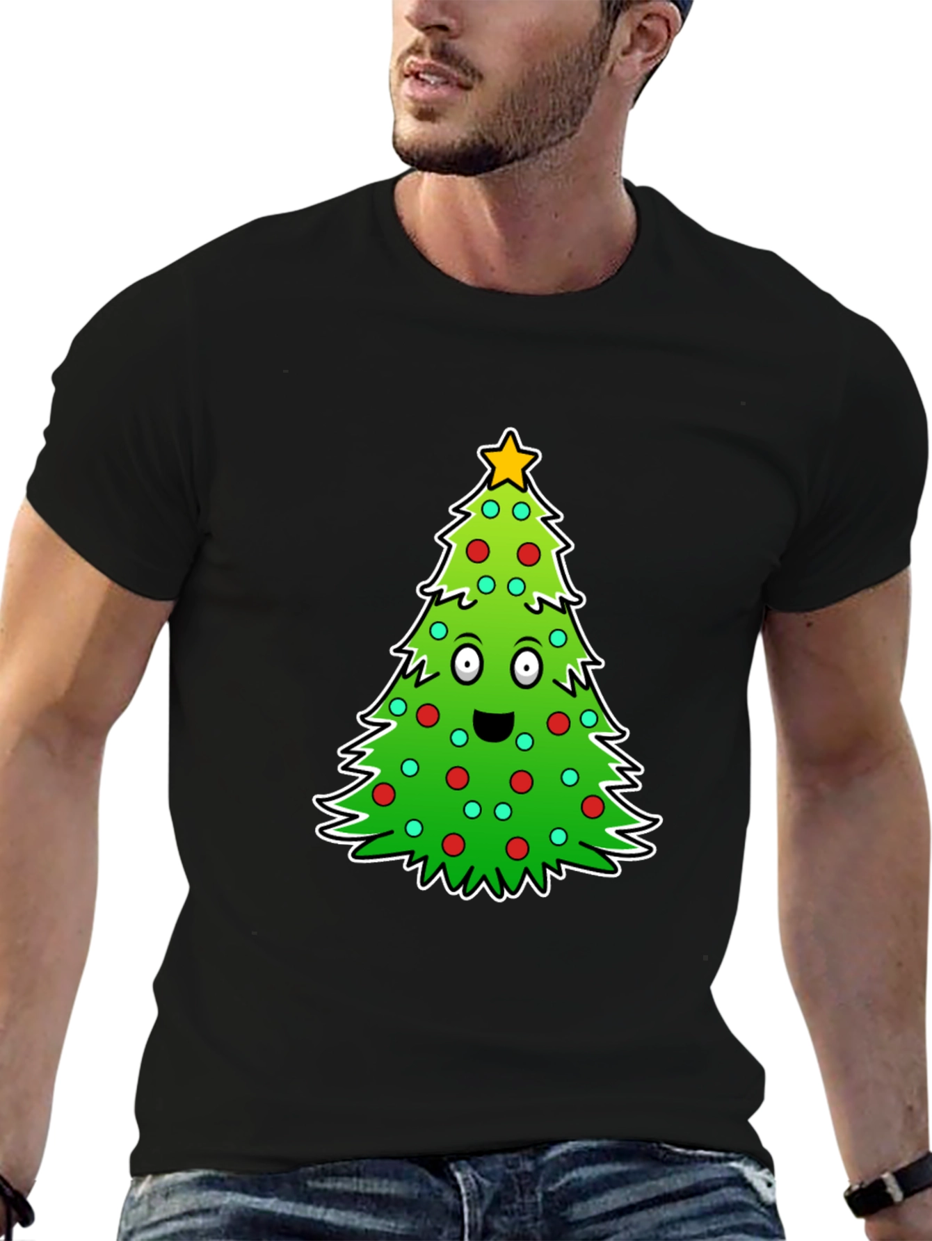 Funny Christmas Tree Graphic Tee - Holiday Cheer