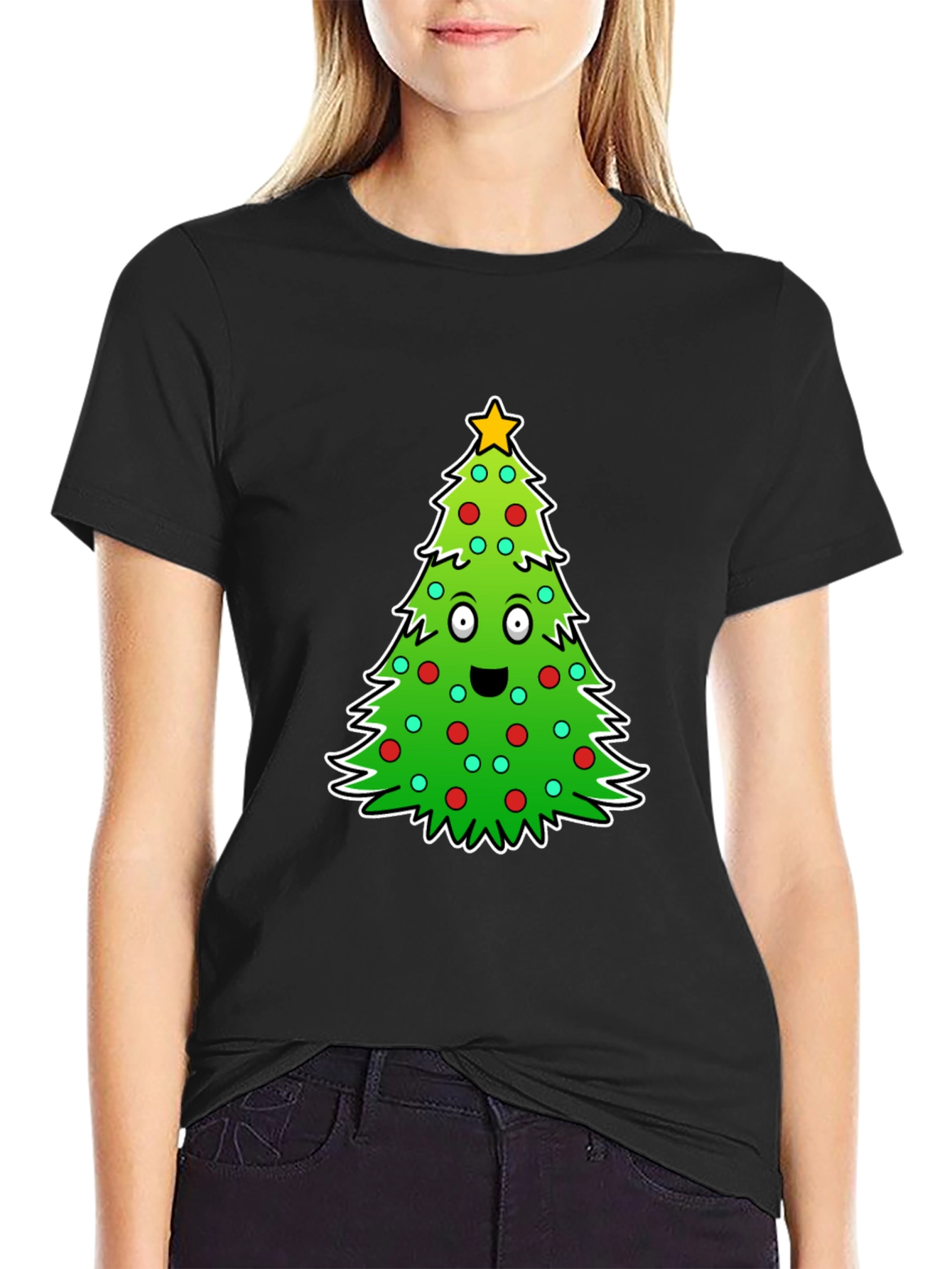 Funny Christmas Tree Graphic Tee - Holiday Cheer