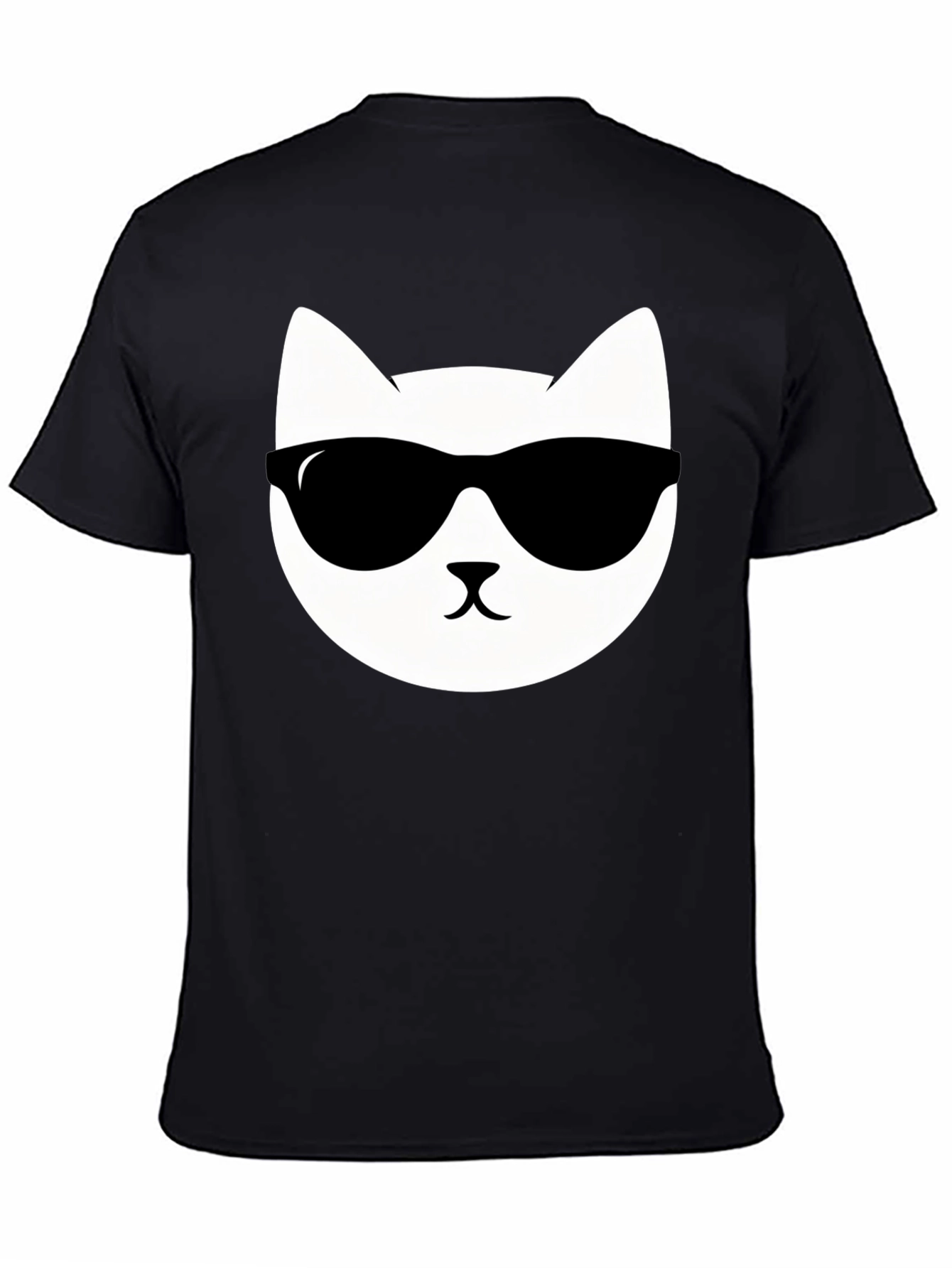 Cool Cat Graphic T-Shirt - Black Cotton Tee