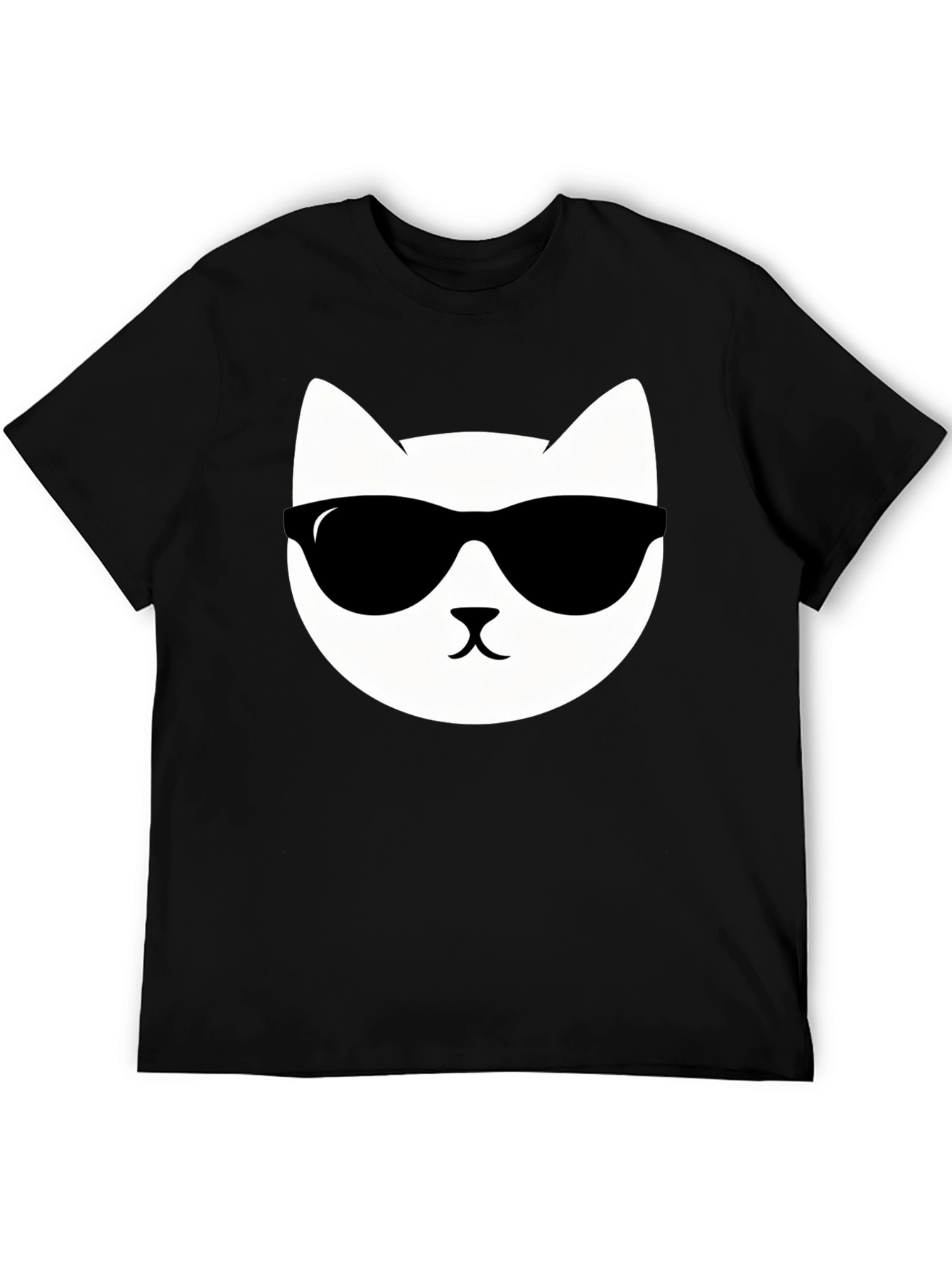 Cool Cat Graphic T-Shirt - Black Cotton Tee