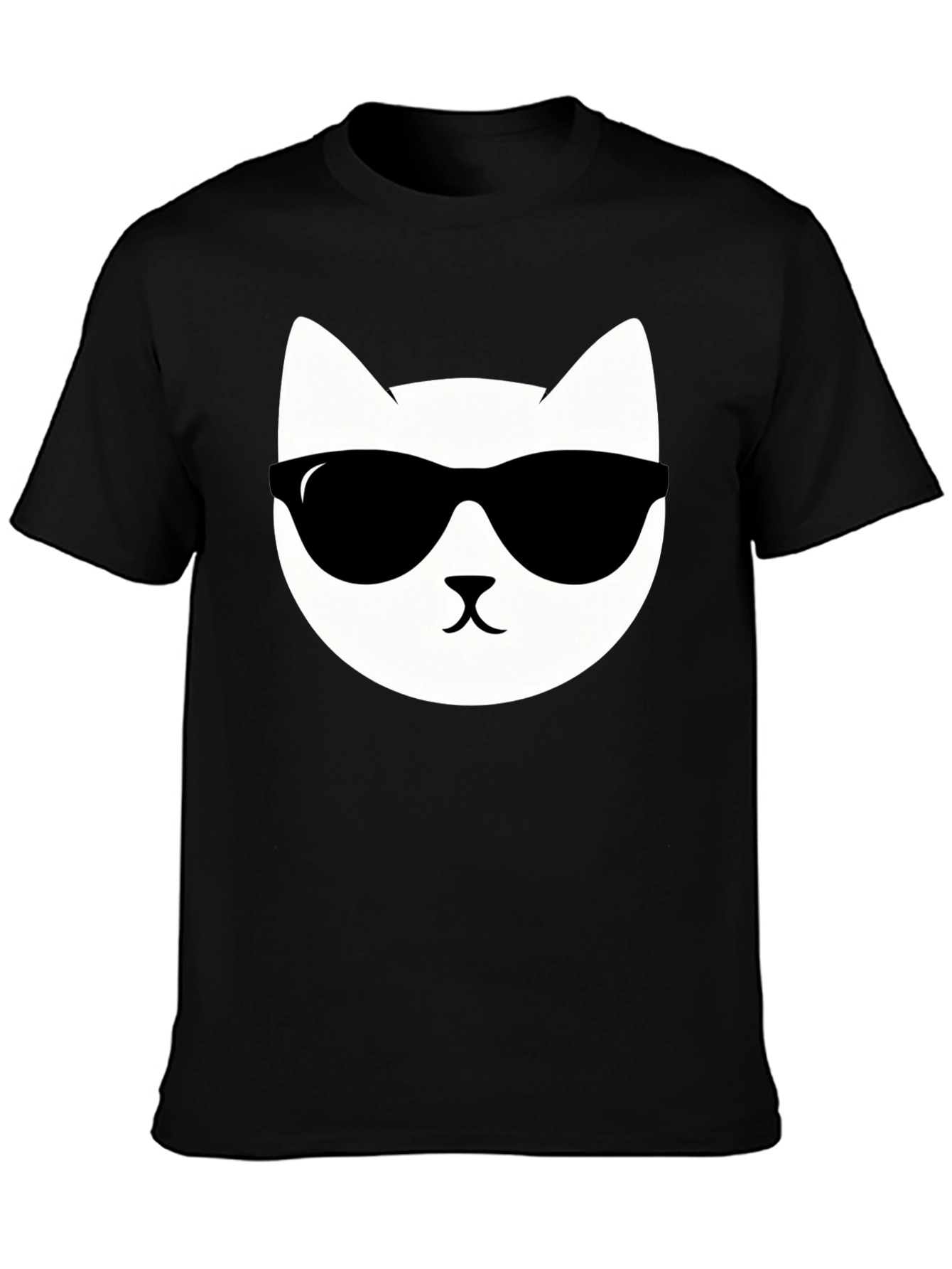 Cool Cat Graphic T-Shirt - Black Cotton Tee