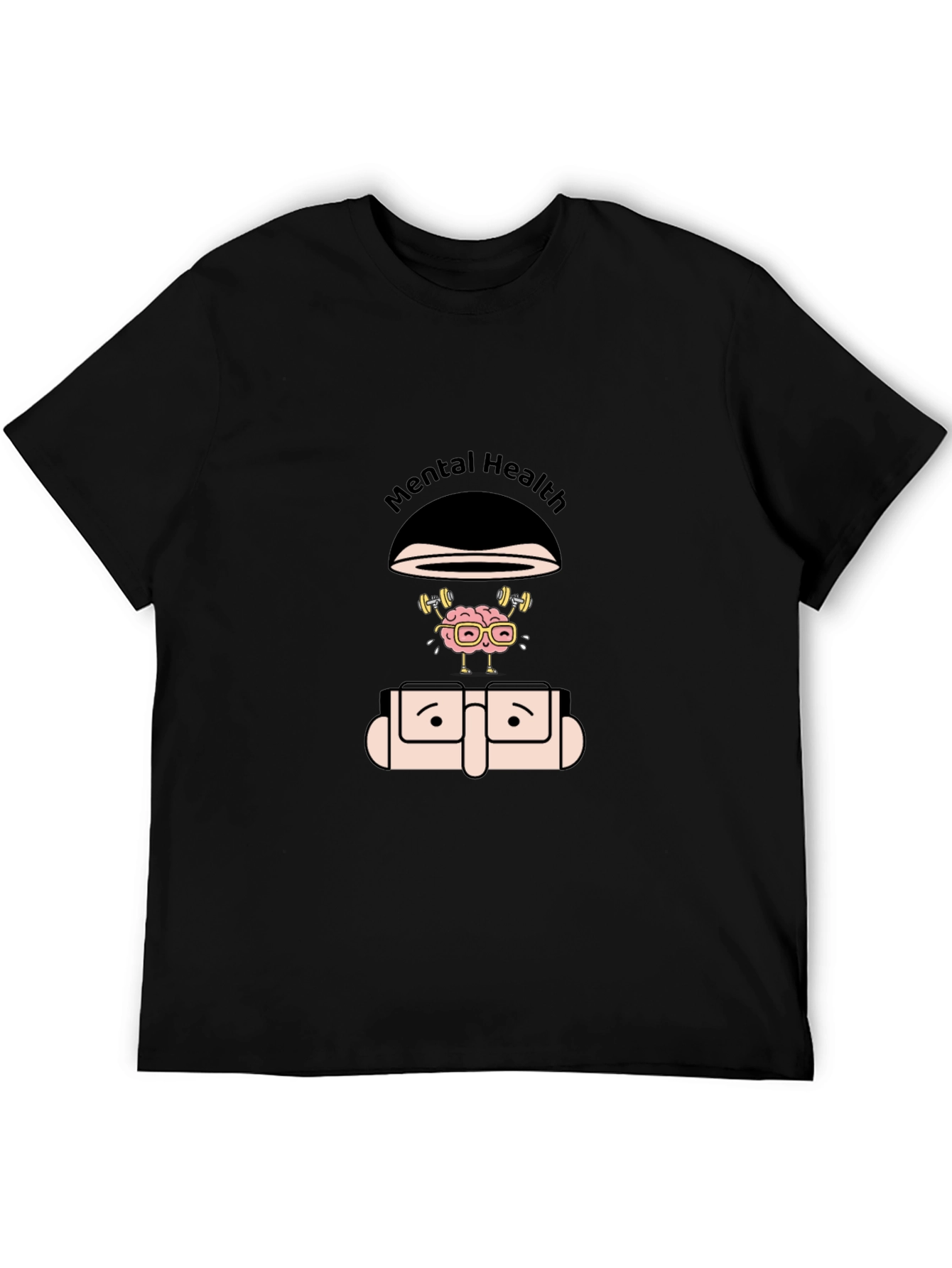 Mental Health Brain Lifting Weights Graphic Tee