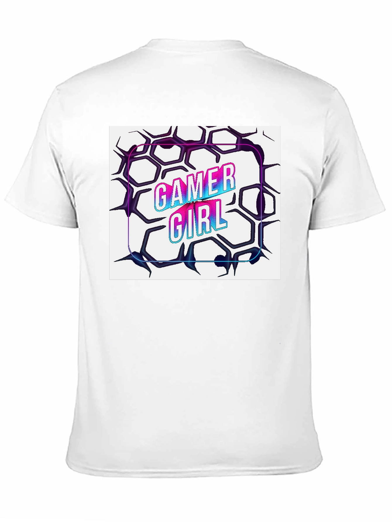 Gamer Girl T-Shirt - Cool Hexagon Design