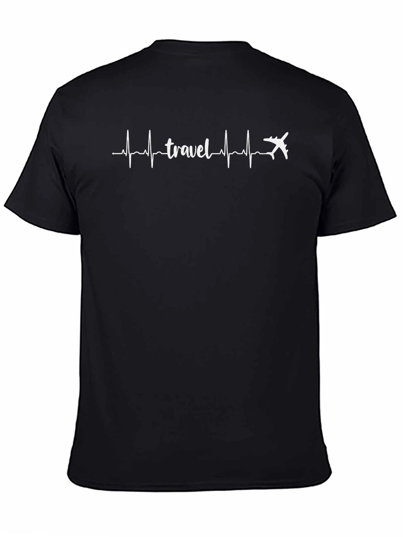 Travel Heartbeat T-Shirt - Black
