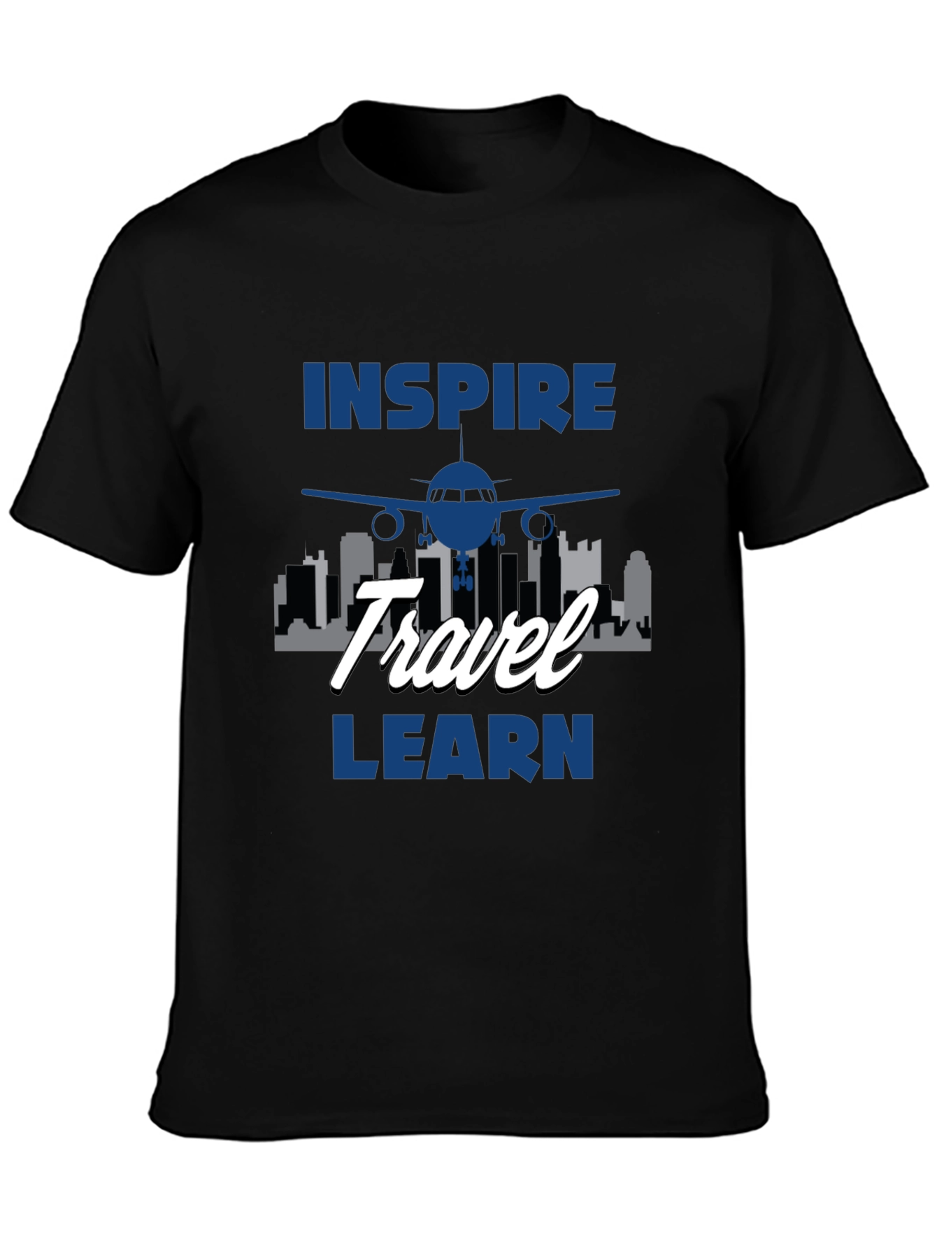 Inspire Travel Learn Airplane T-Shirt