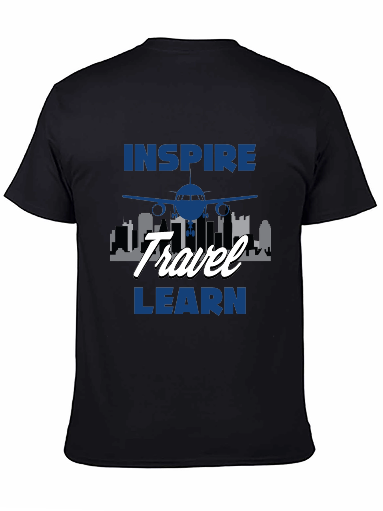 Inspire Travel Learn Airplane T-Shirt