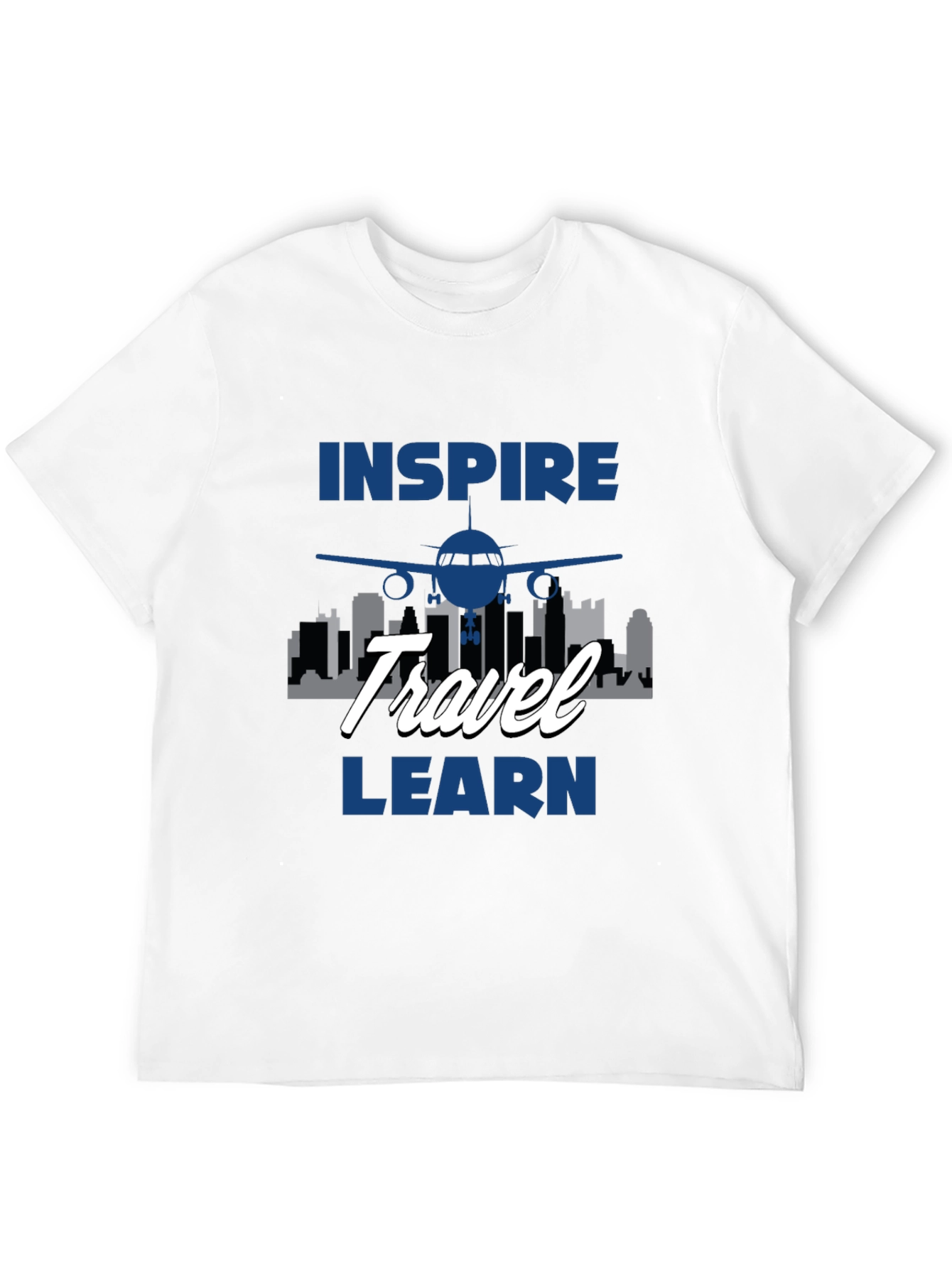 Inspire Travel Learn Airplane T-Shirt
