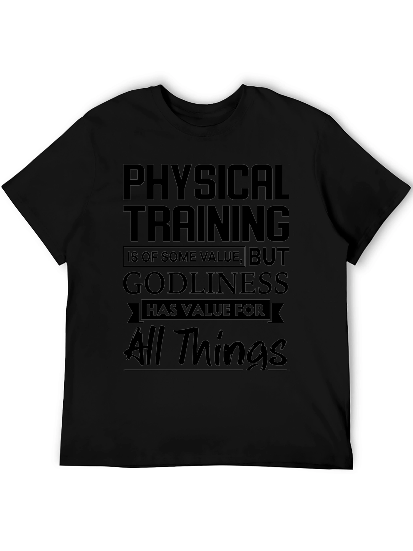 Physical Training Godliness Black T-Shirt
