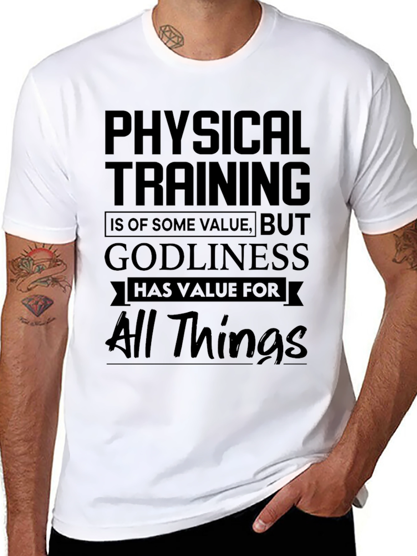 Physical Training Godliness Black T-Shirt