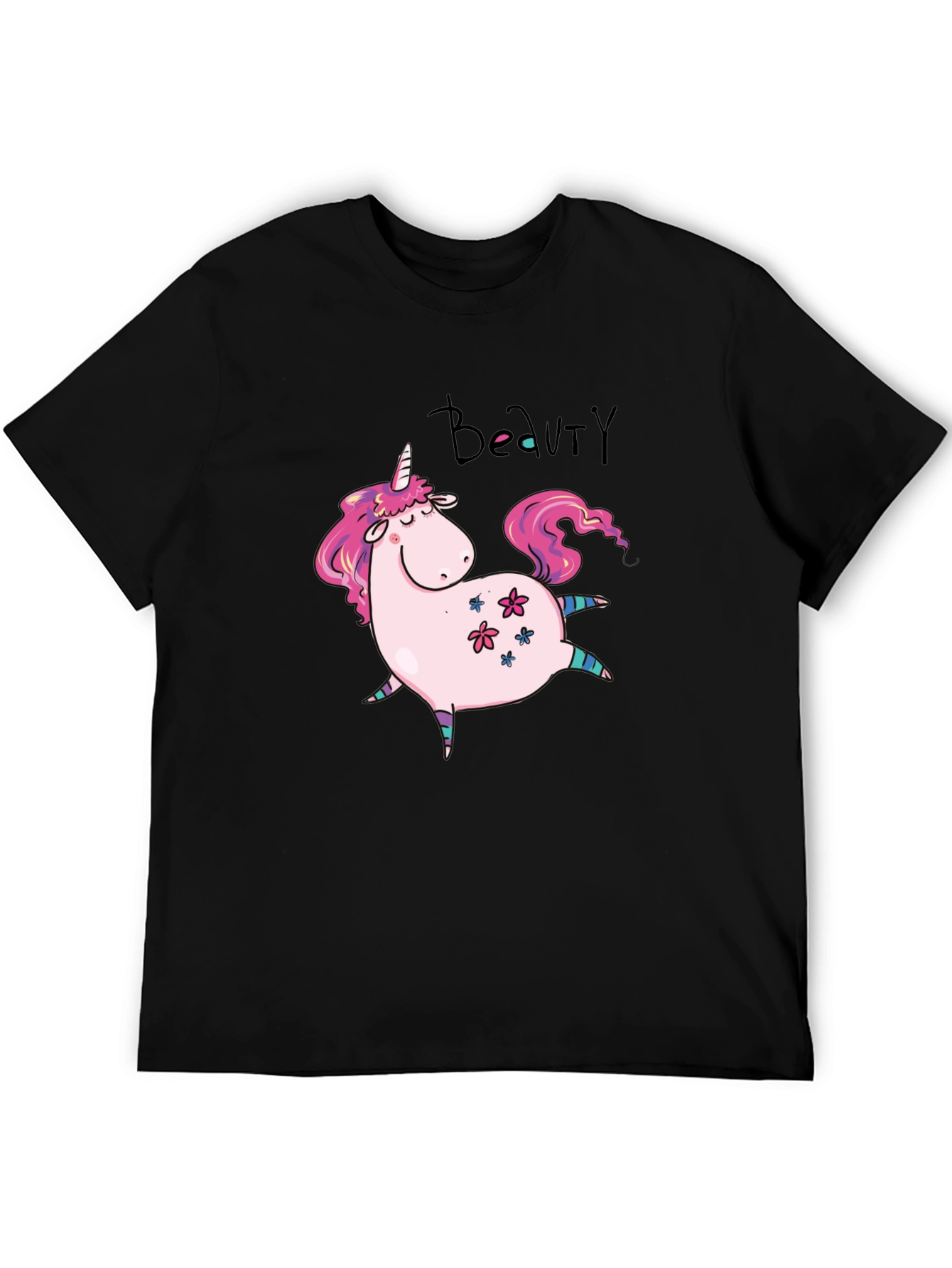Unicorn Beauty Black T-Shirt