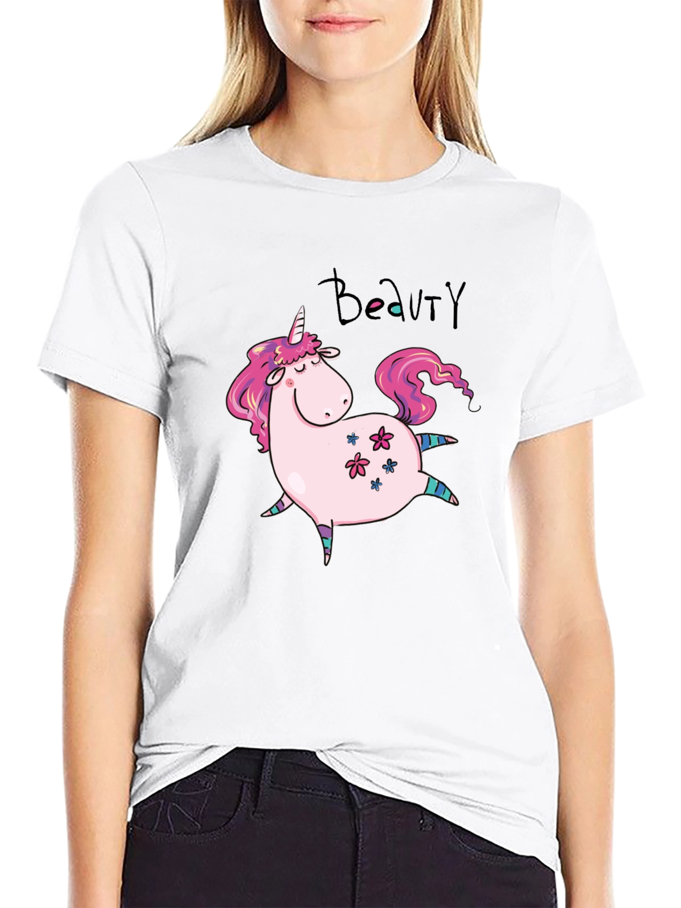 Unicorn Beauty Black T-Shirt