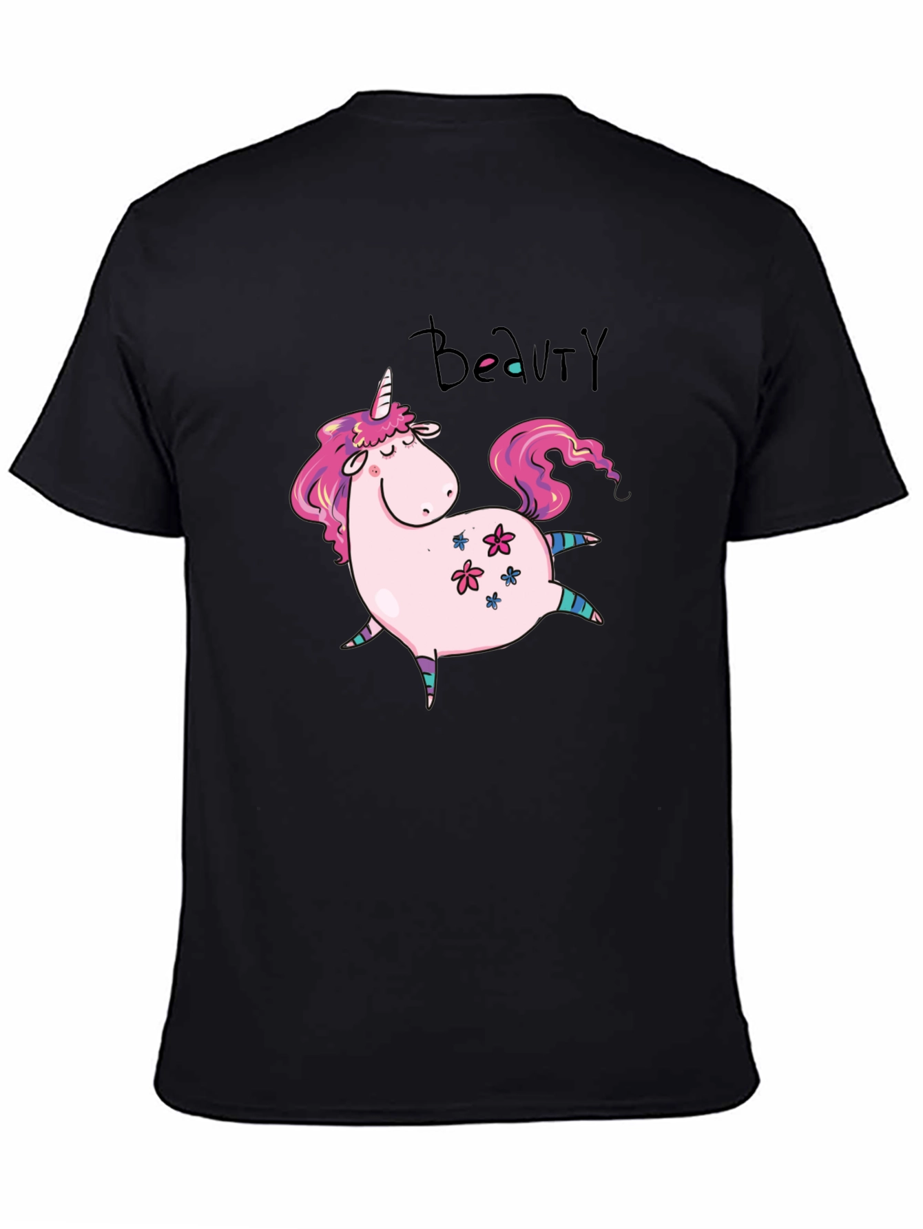 Unicorn Beauty Black T-Shirt