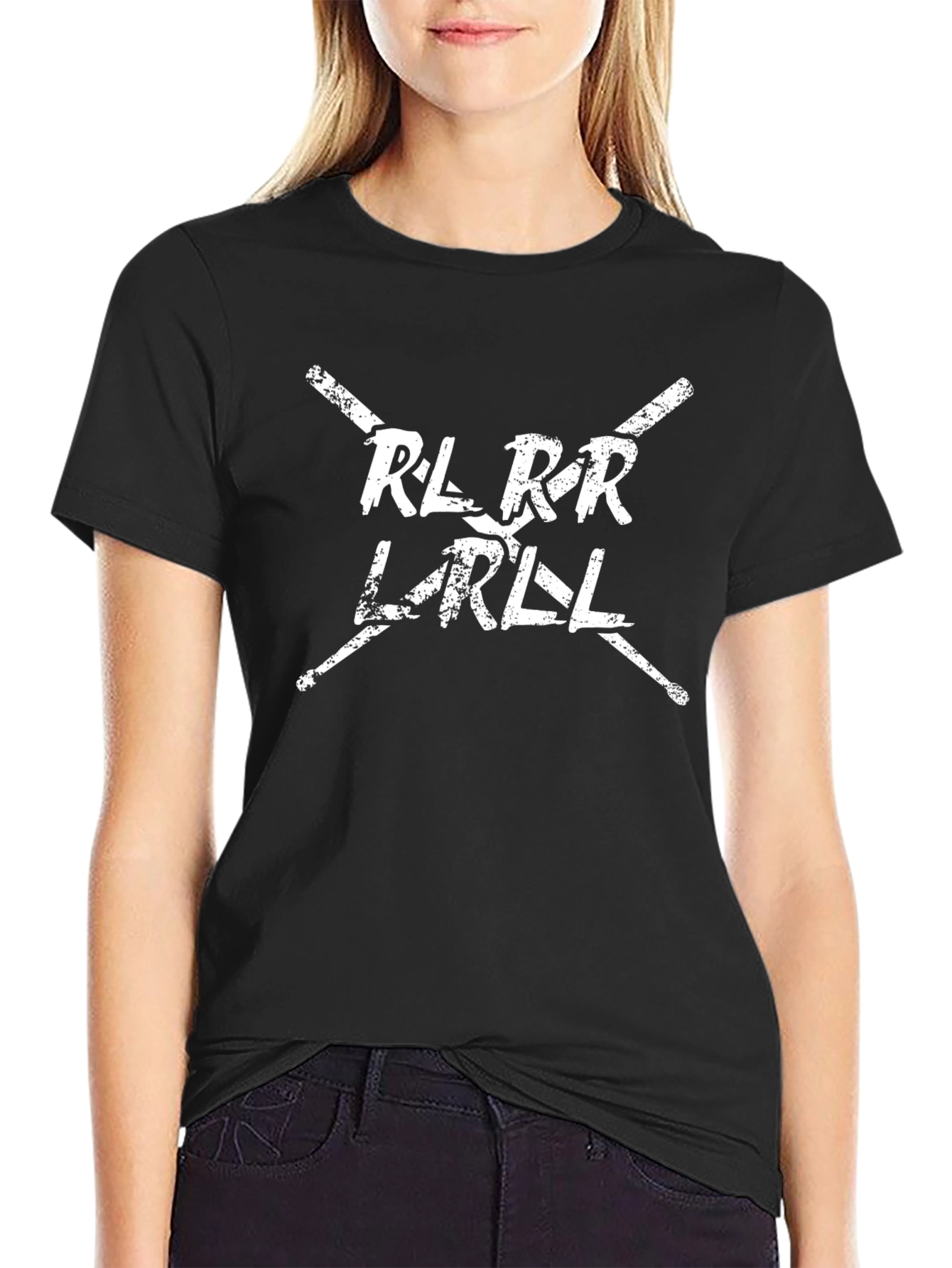 Drummer Rhythm Black T-Shirt