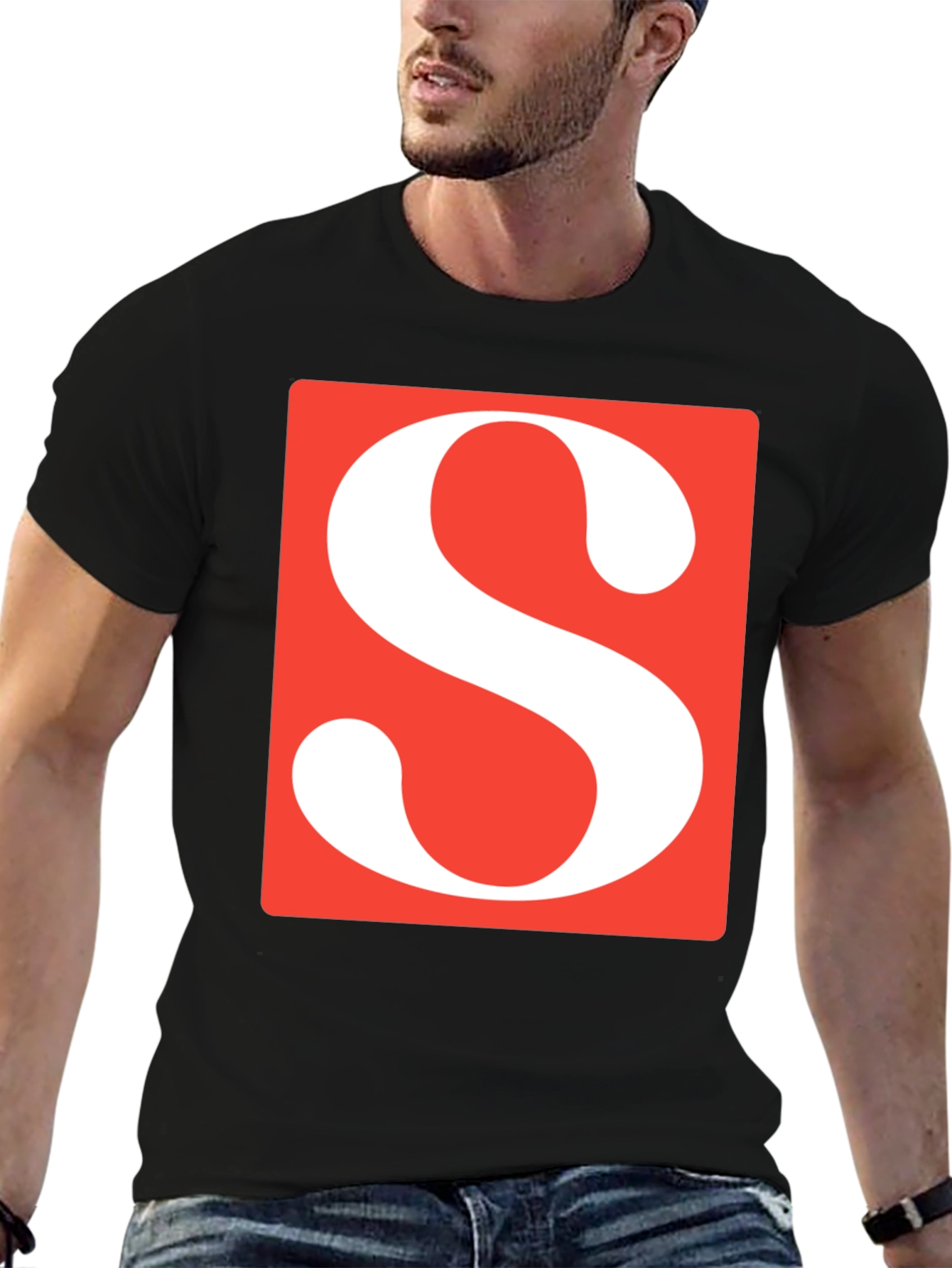 Statement S Graphic Tee - Bold Letter Print