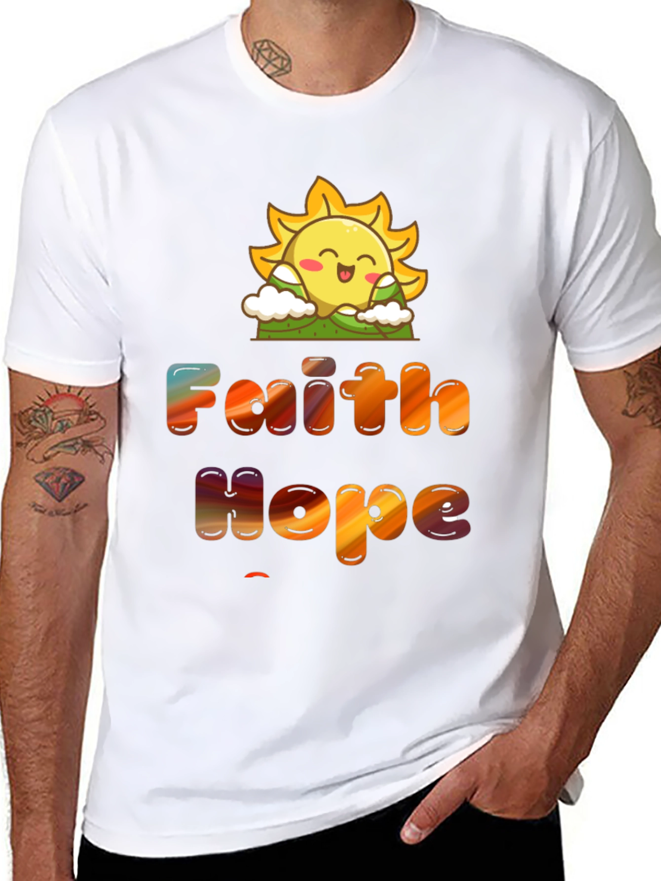 Faith Hope Love T-Shirt Sun Graphic Tee