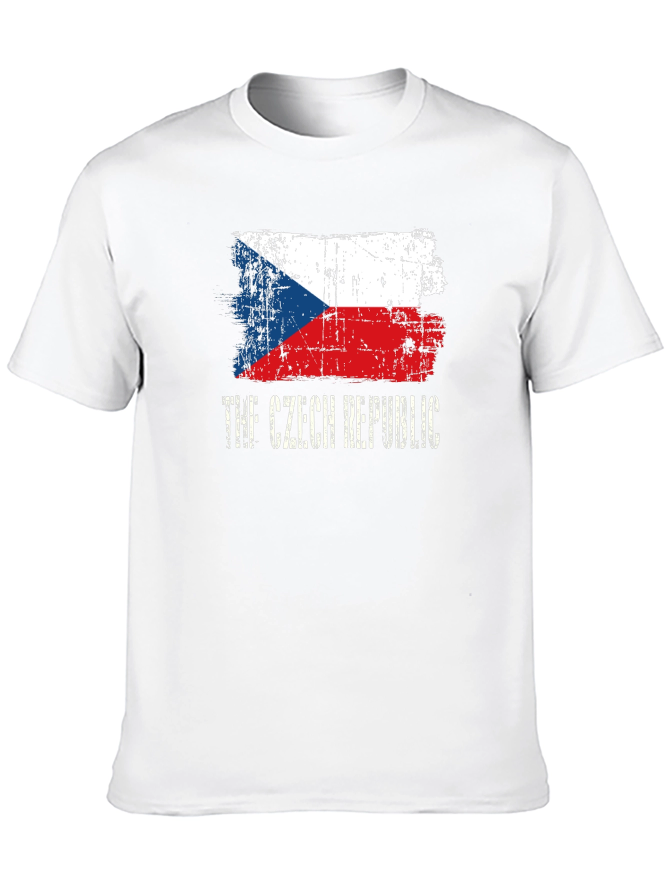 Czech Republic Flag T-Shirt - Distressed Design