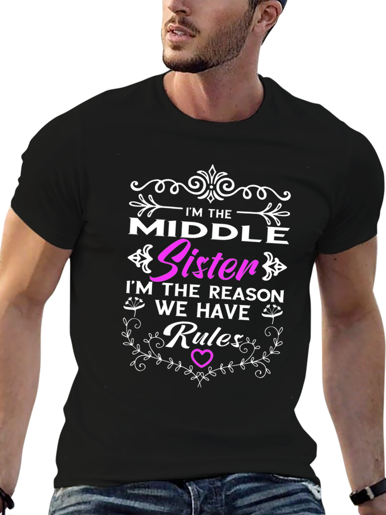 Im the Middle Sister T-Shirt - Novelty Family Tee