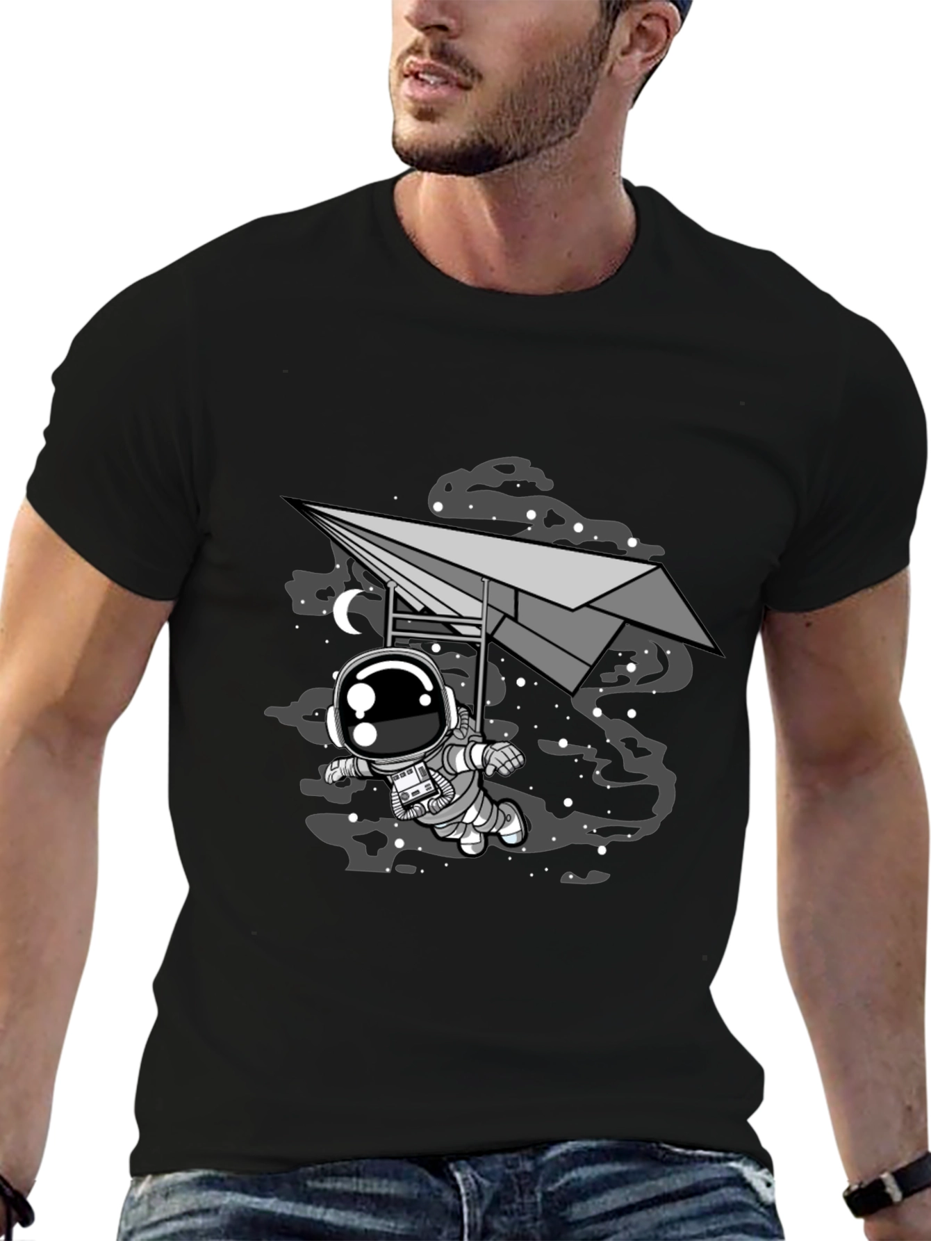 Astronaut Paper Plane T-Shirt - Space Adventure