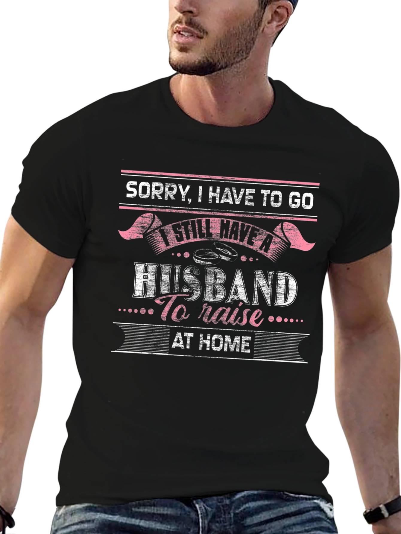Funny Husband Raising T-Shirt