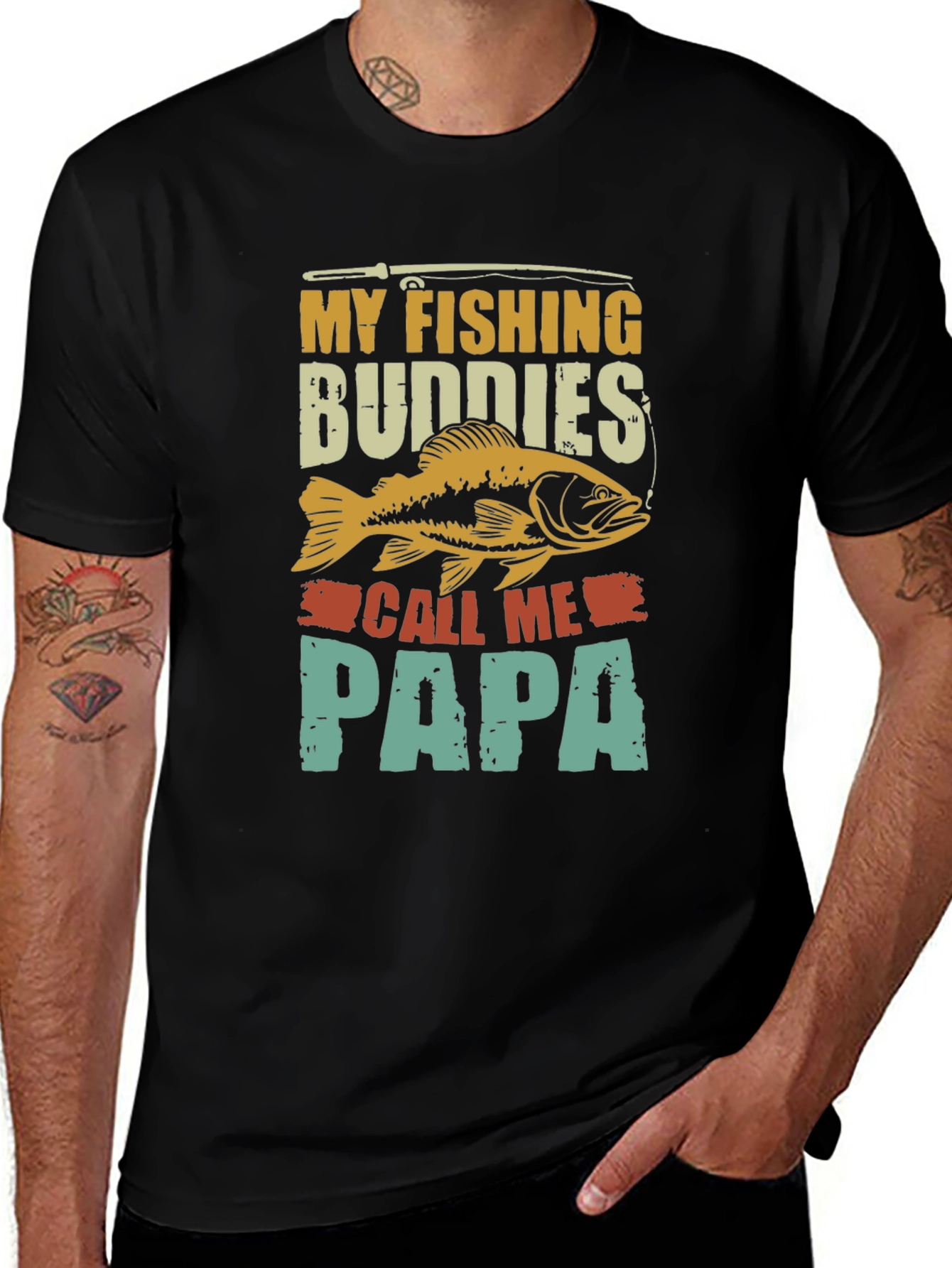 Fishing Buddies Papa Graphic T-Shirt