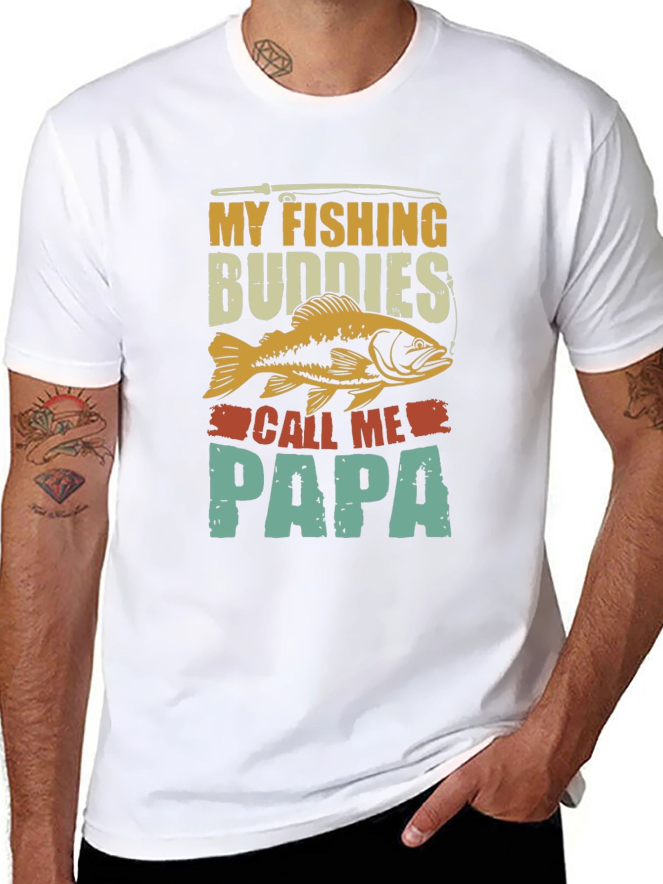 Fishing Buddies Papa Graphic T-Shirt