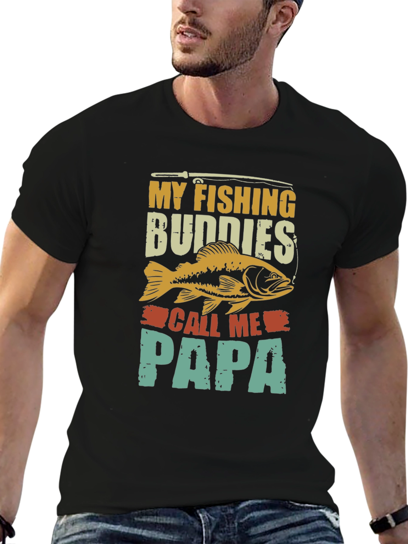 Fishing Buddies Papa Graphic T-Shirt
