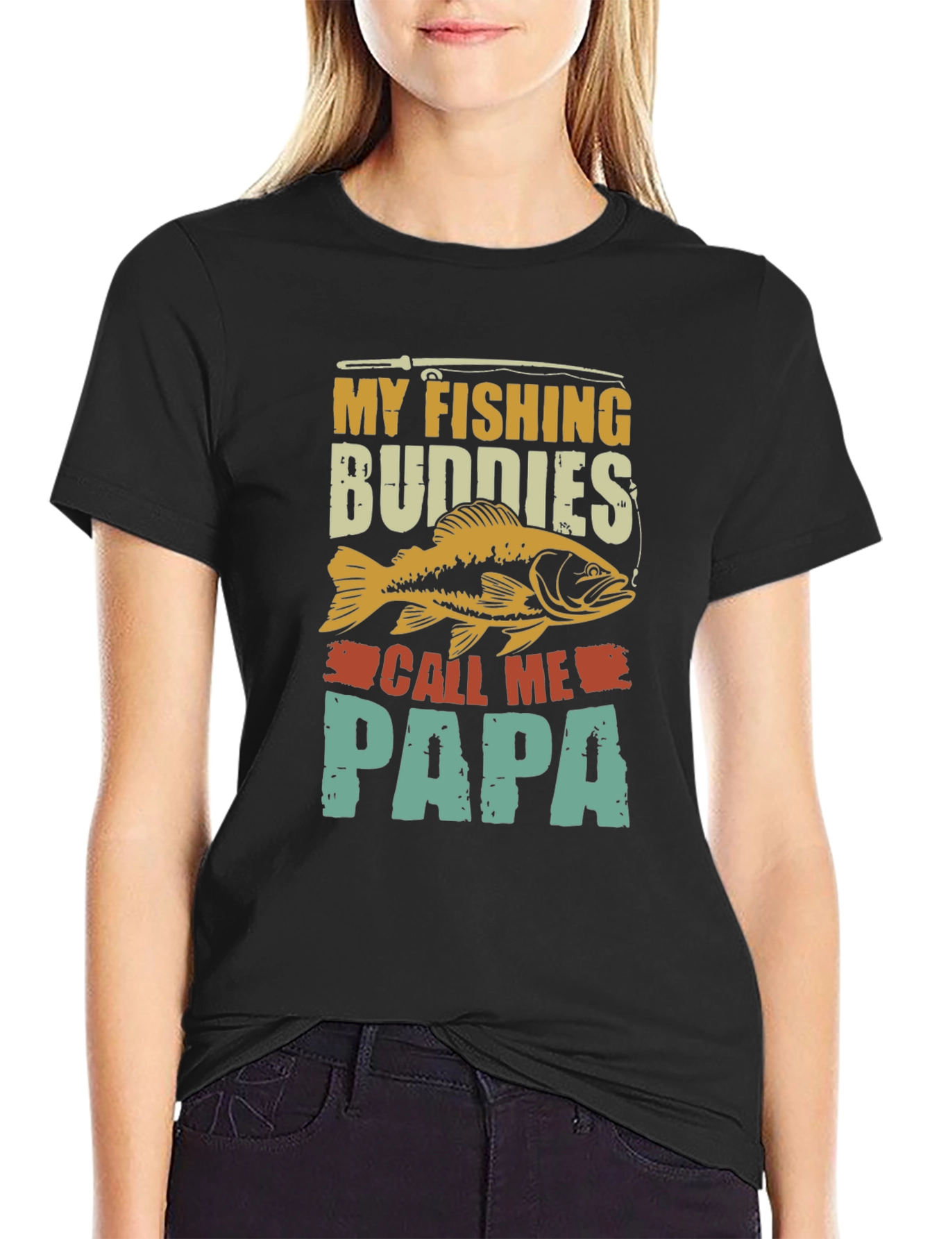 Fishing Buddies Papa Graphic T-Shirt