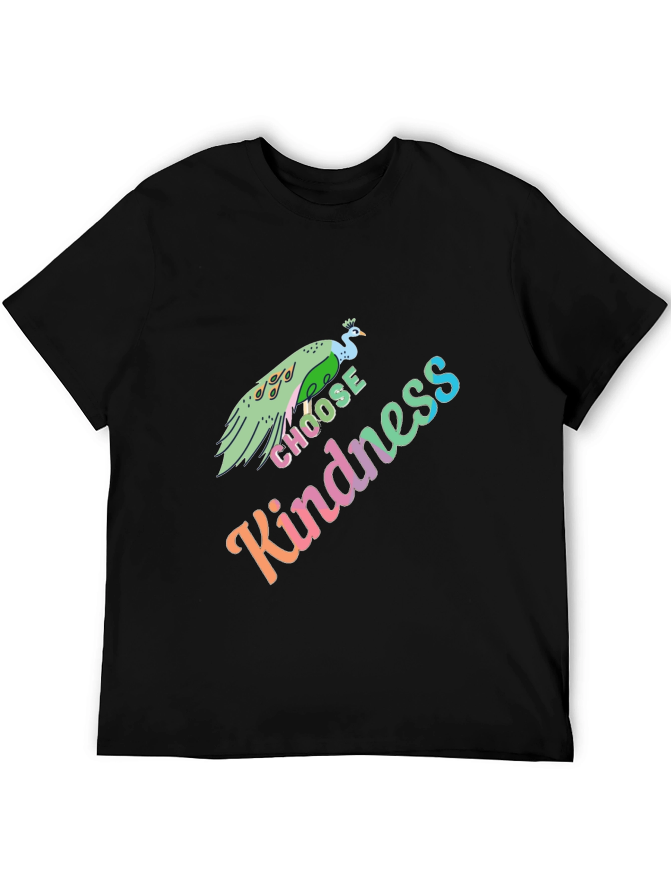 Choose Kindness Peacock Graphic T-Shirt