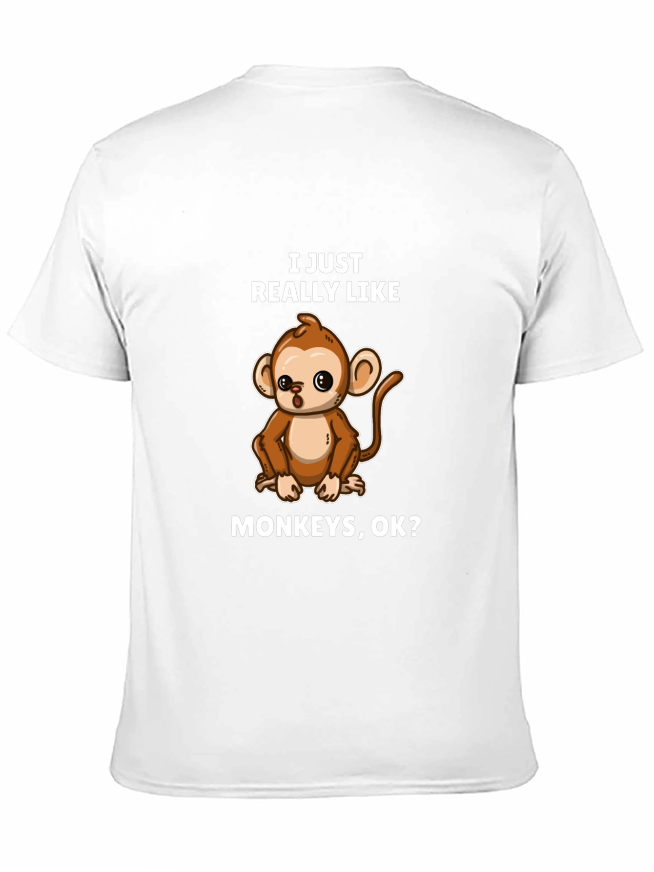 Monkey Lover T-Shirt - Cute Cartoon Monkey Graphic Tee