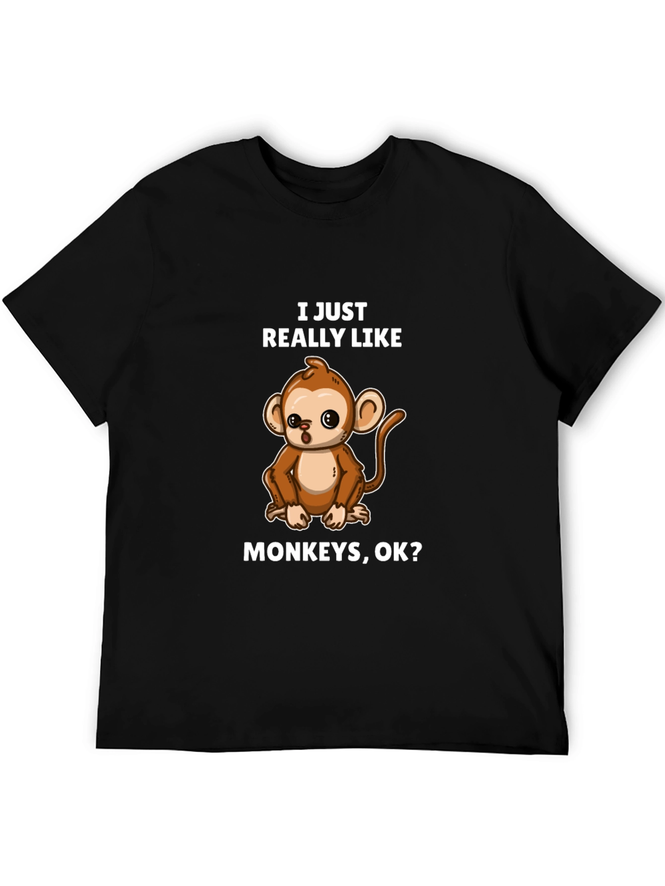Monkey Lover T-Shirt - Cute Cartoon Monkey Graphic Tee