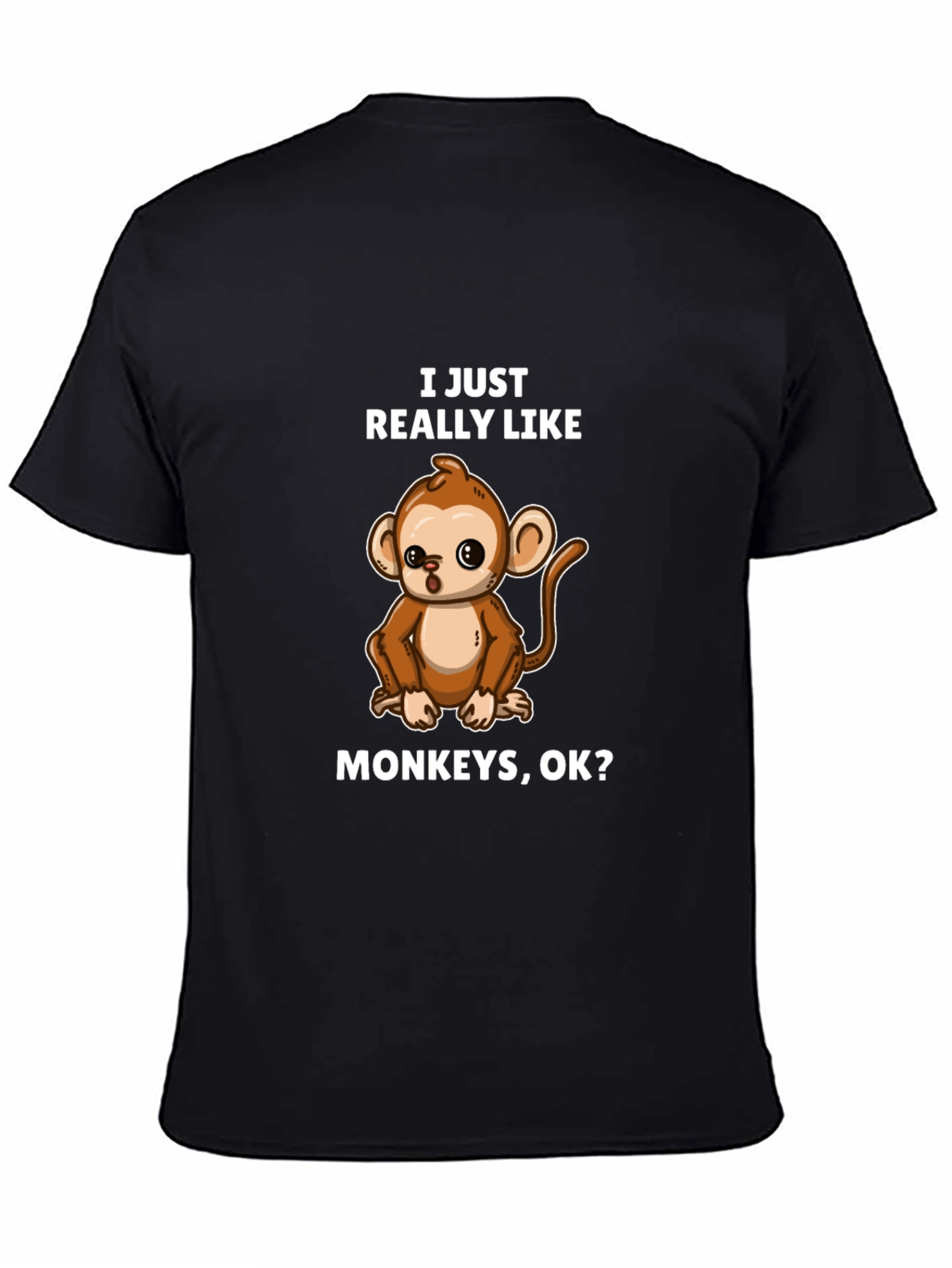 Monkey Lover T-Shirt - Cute Cartoon Monkey Graphic Tee
