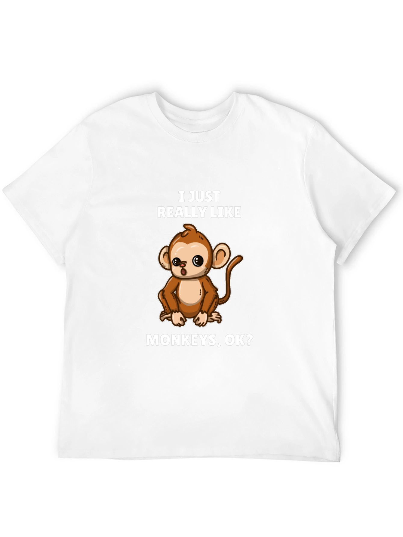 Monkey Lover T-Shirt - Cute Cartoon Monkey Graphic Tee