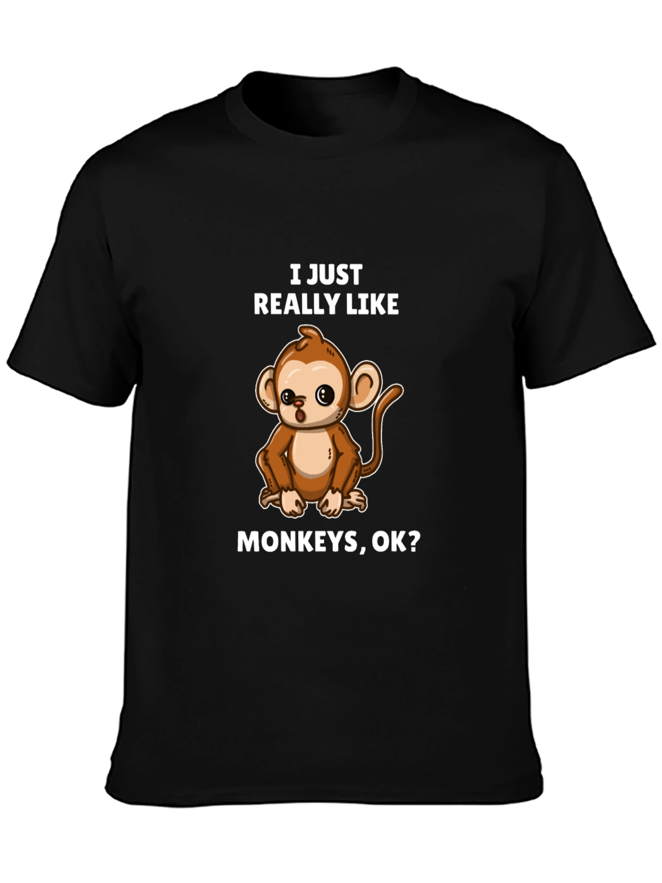 Monkey Lover T-Shirt - Cute Cartoon Monkey Graphic Tee