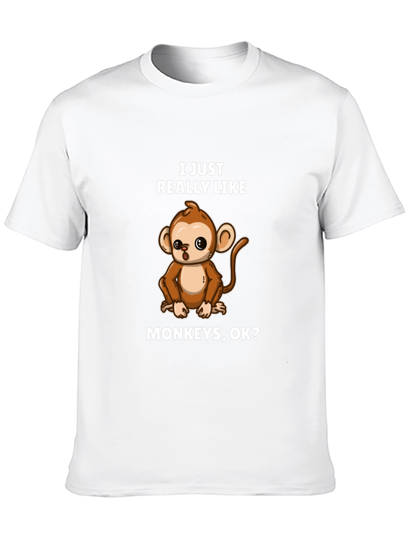 Monkey Lover T-Shirt - Cute Cartoon Monkey Graphic Tee