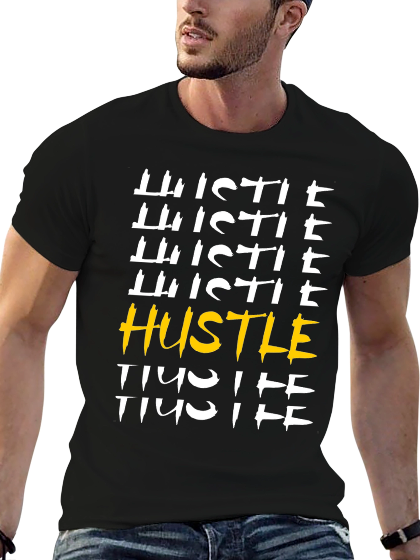 Hustle Graphic T-Shirt - Motivational Tee